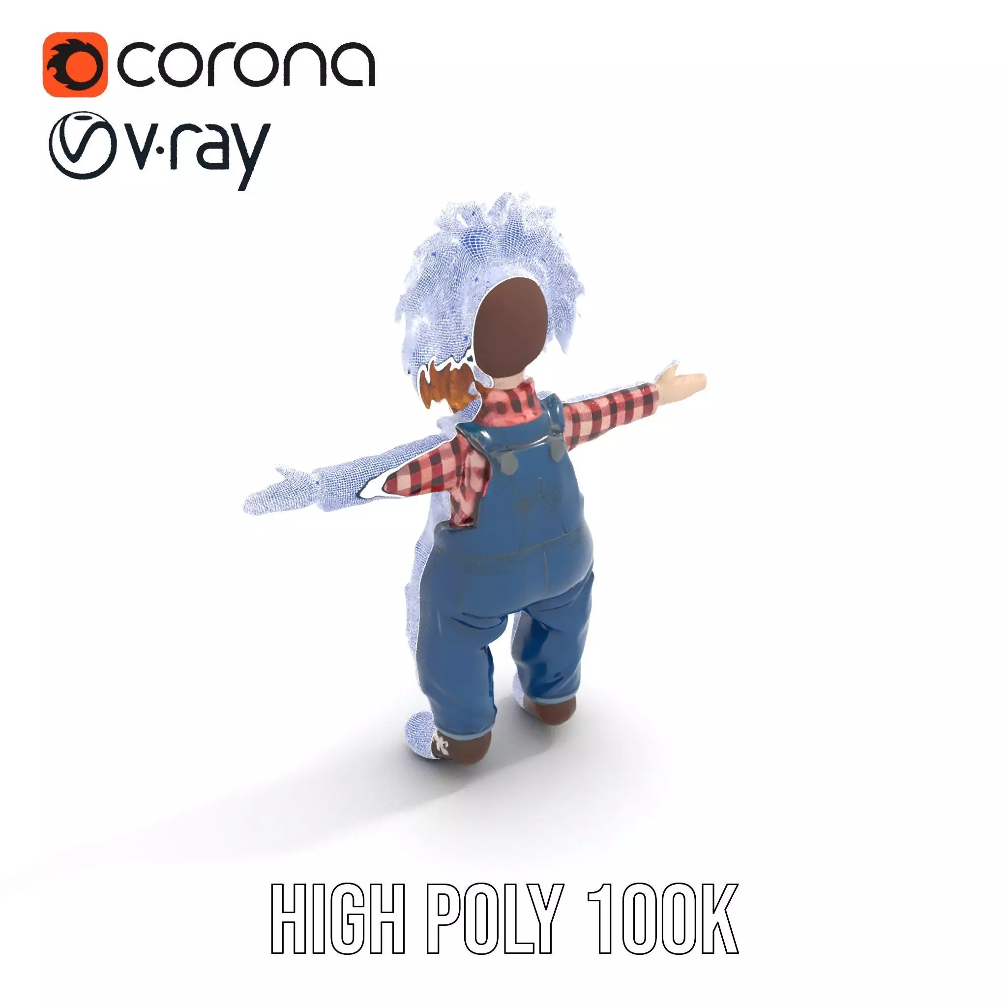 Playful Toy Doll model pack Low-poly 3D model_31