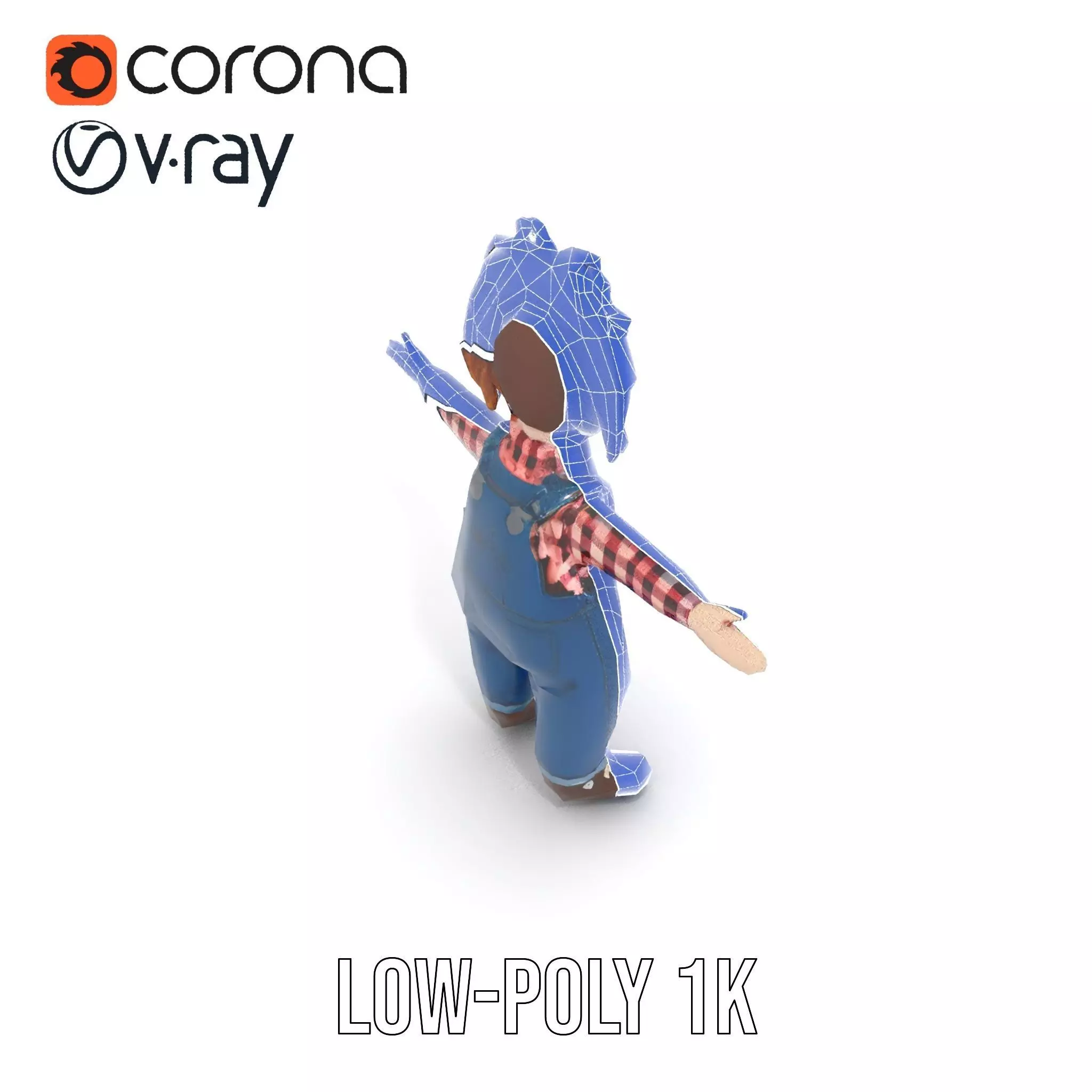 Playful Toy Doll model pack Low-poly 3D model_27