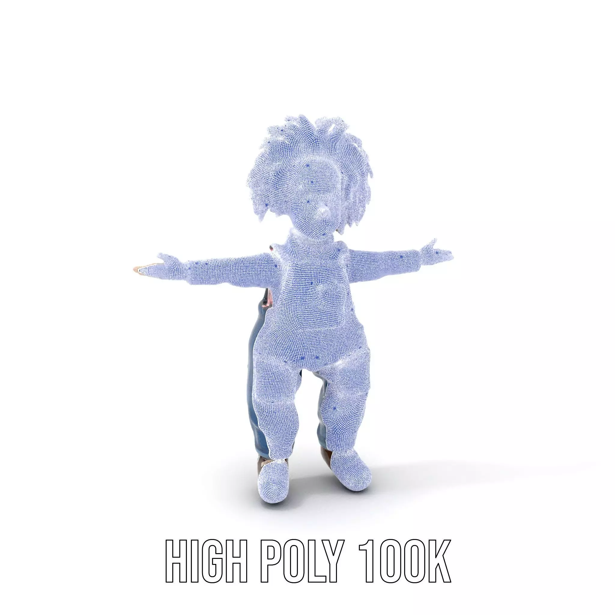 Playful Toy Doll model pack Low-poly 3D model_4