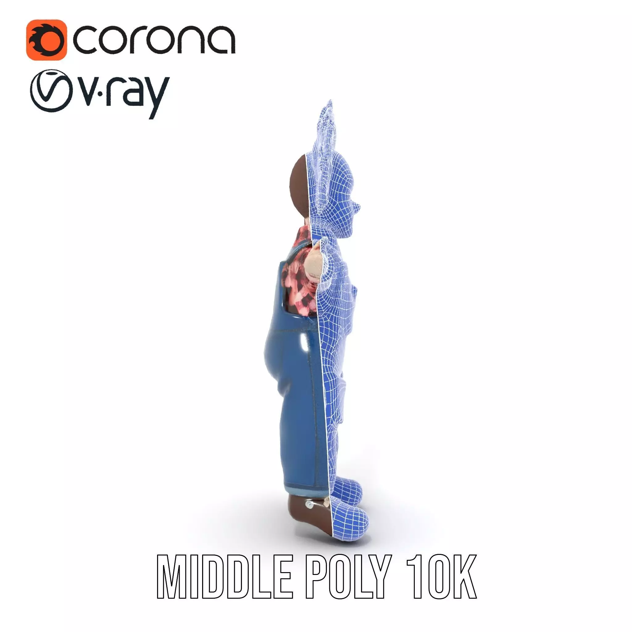 Playful Toy Doll model pack Low-poly 3D model_15