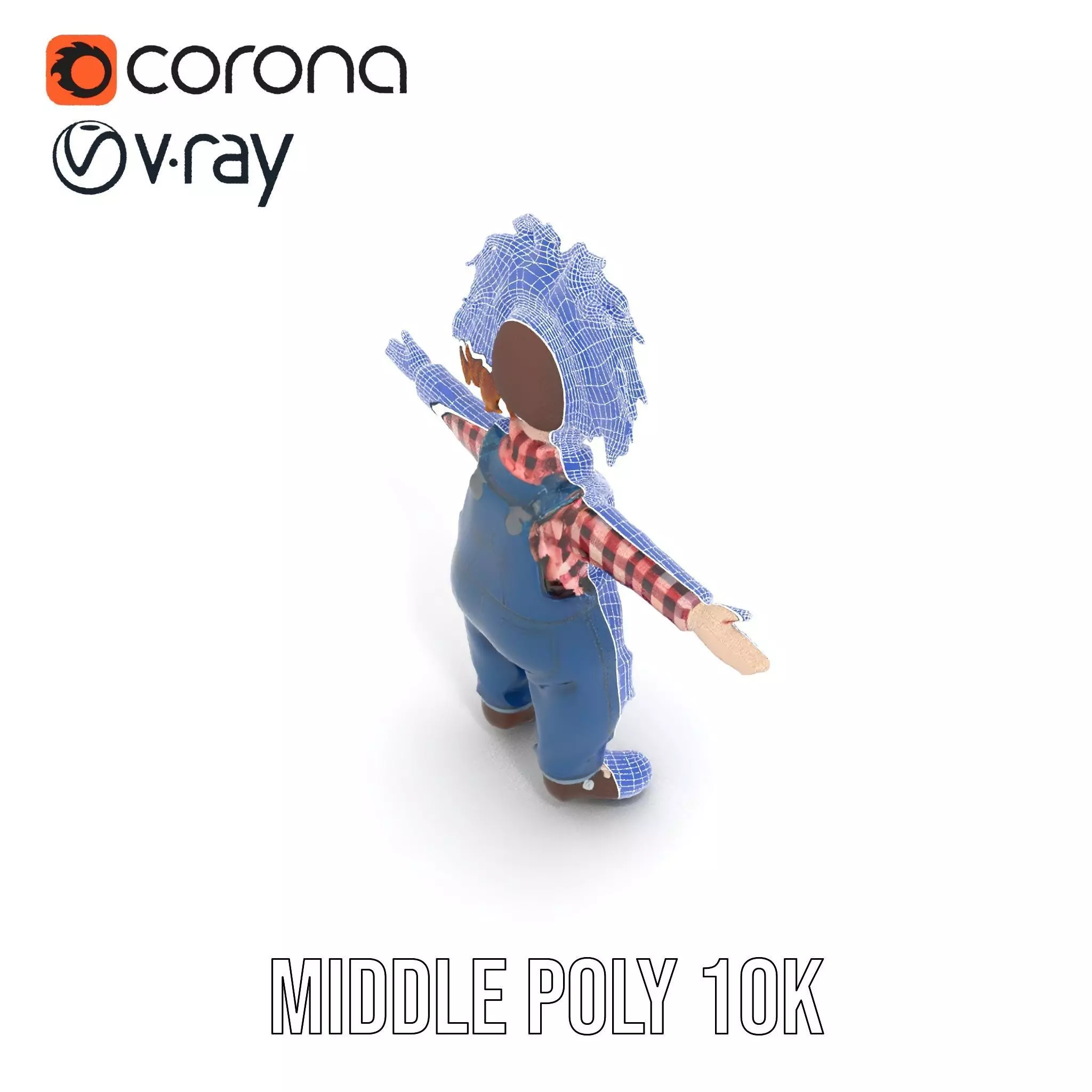 Playful Toy Doll model pack Low-poly 3D model_29