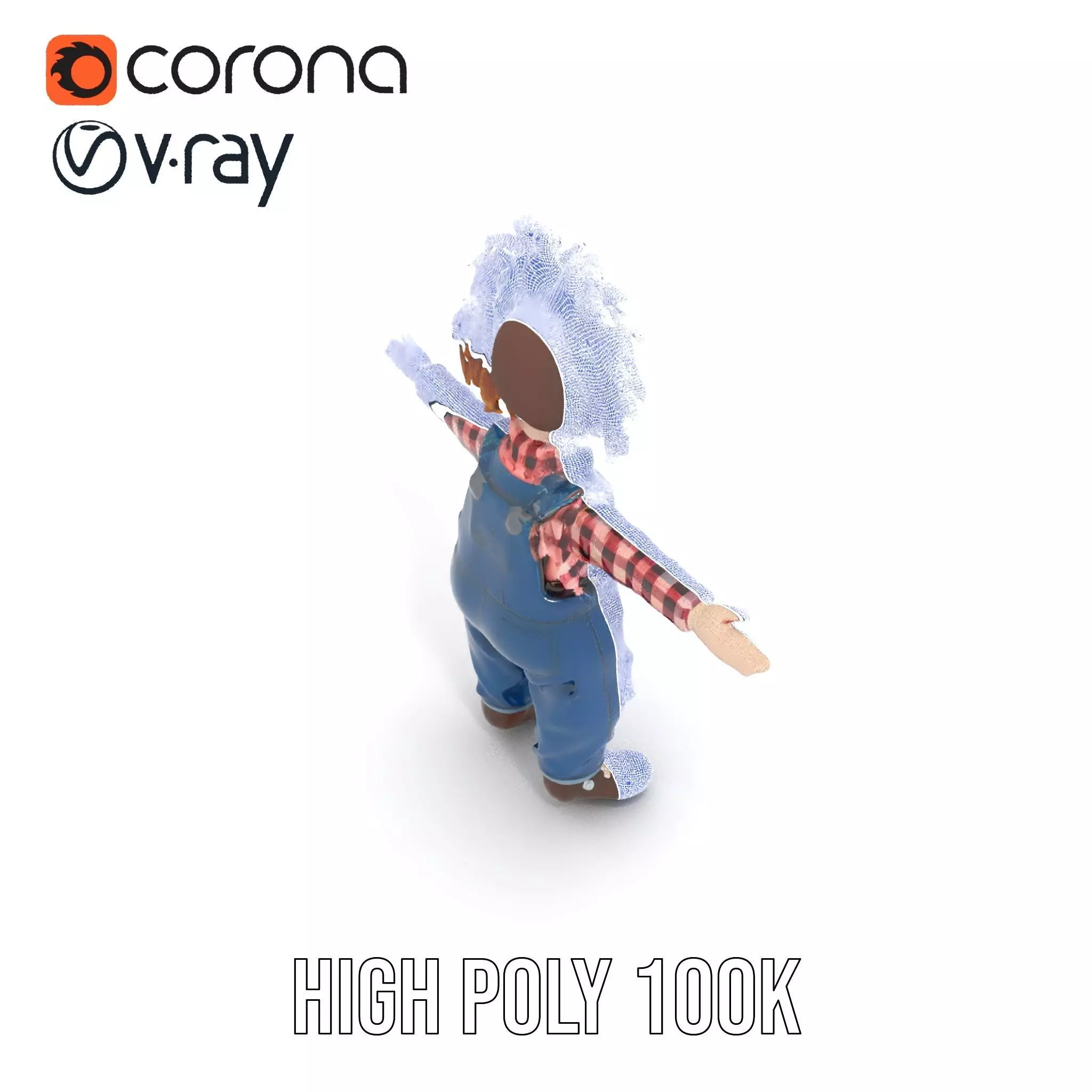 Playful Toy Doll model pack Low-poly 3D model_25