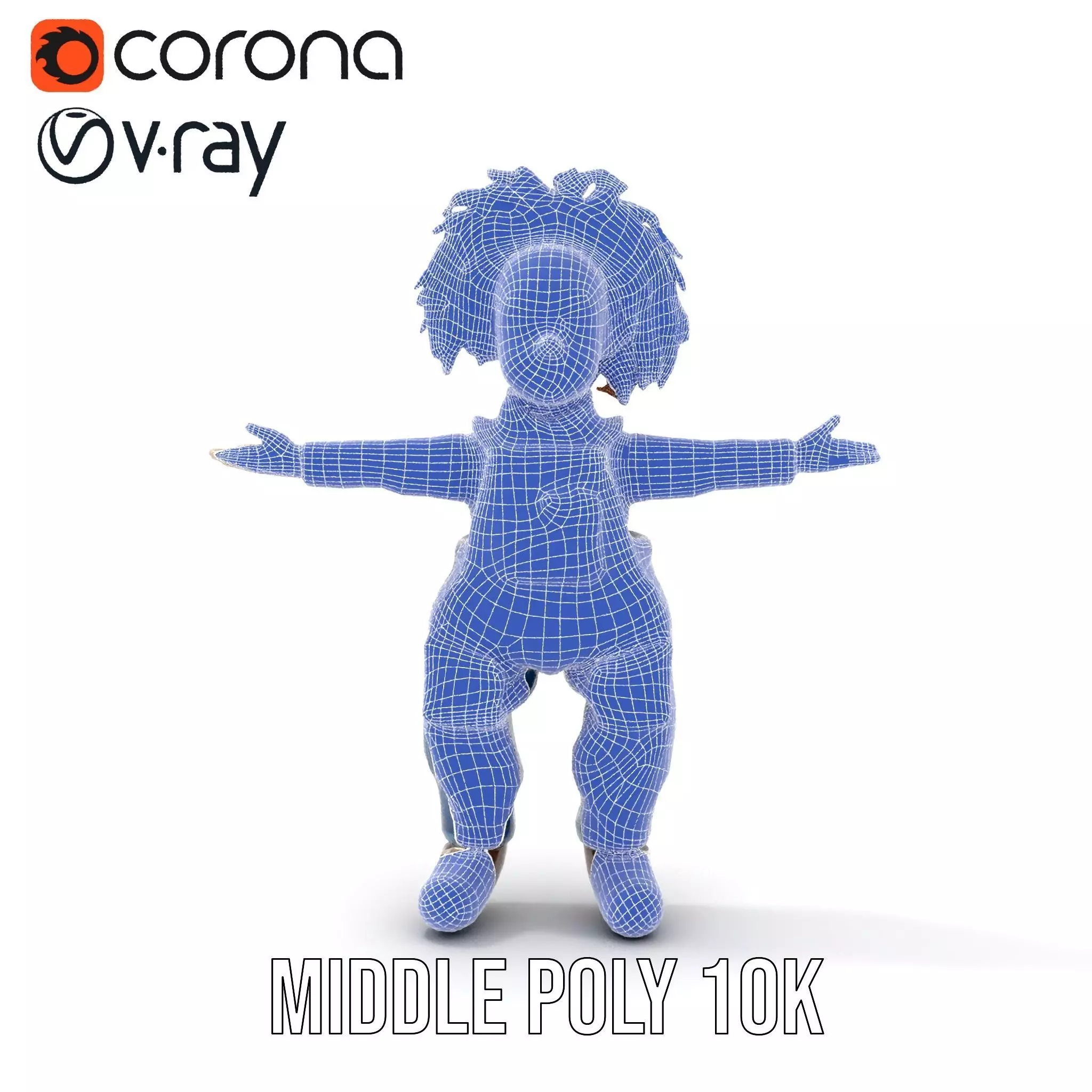 Playful Toy Doll model pack Low-poly 3D model_20