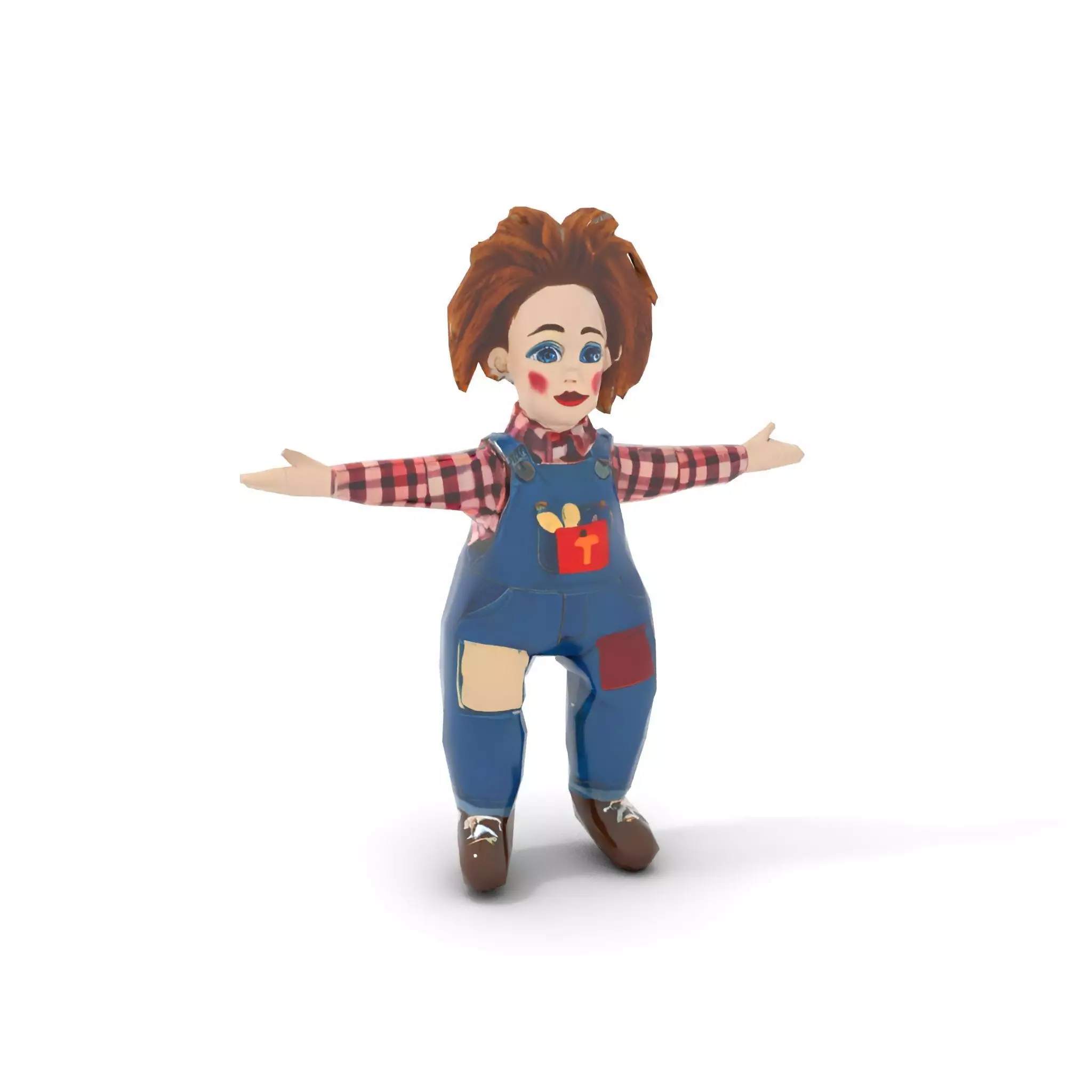 Playful Toy Doll model pack Low-poly 3D model_16