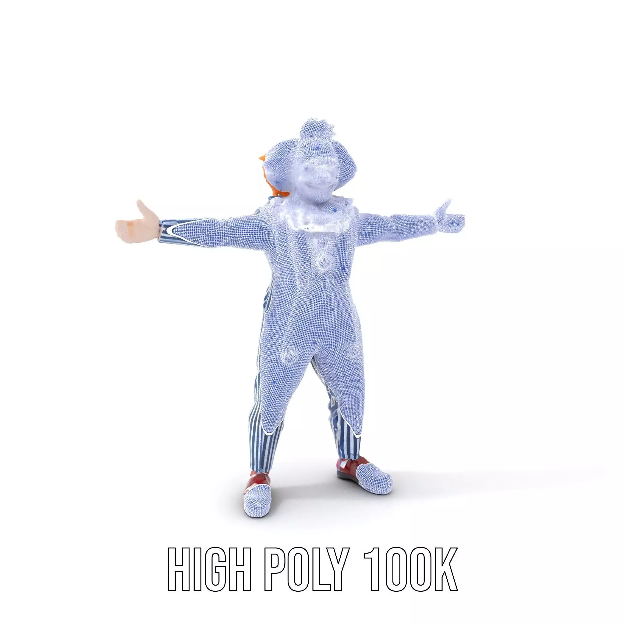 Colorful Clown Costume model pack Low-poly 3D model_4