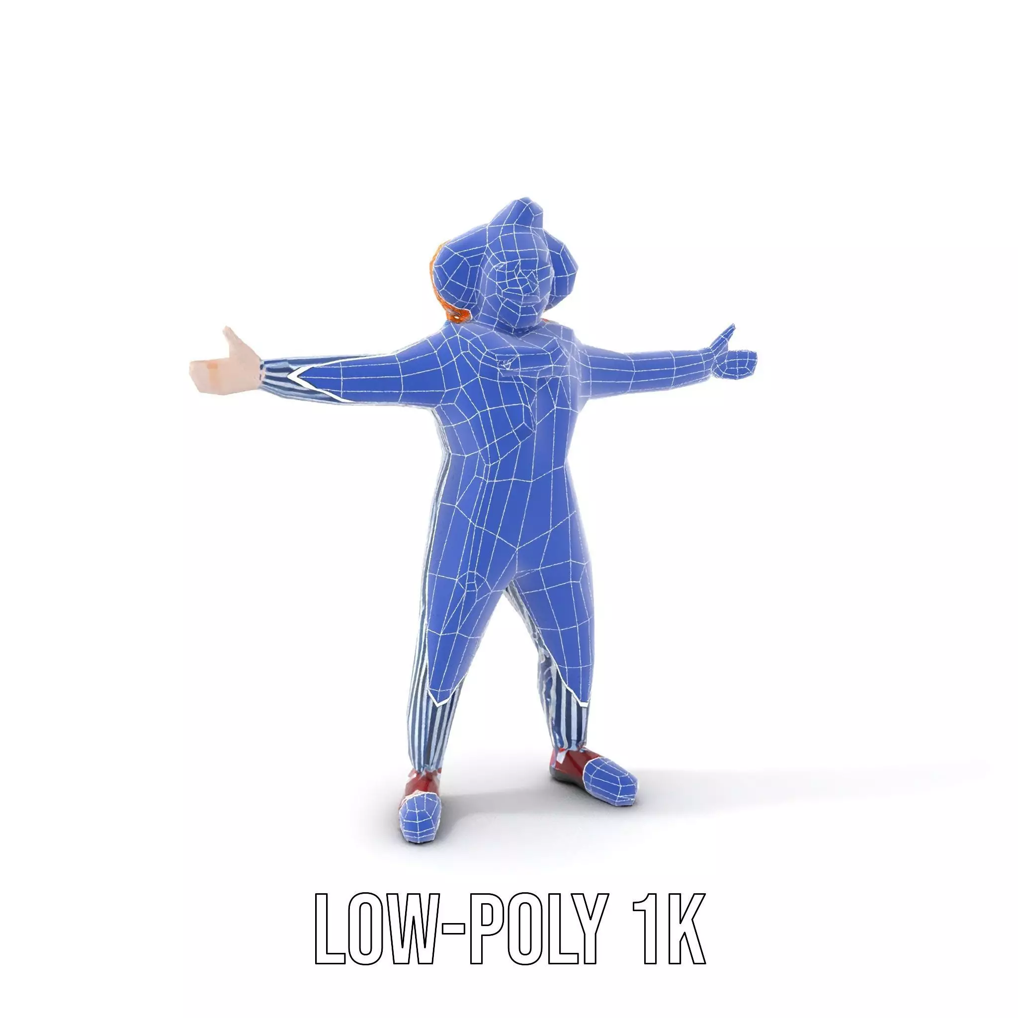 Colorful Clown Costume model pack Low-poly 3D model_12