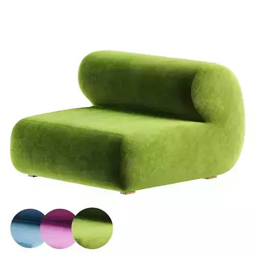 armchair green velvet
