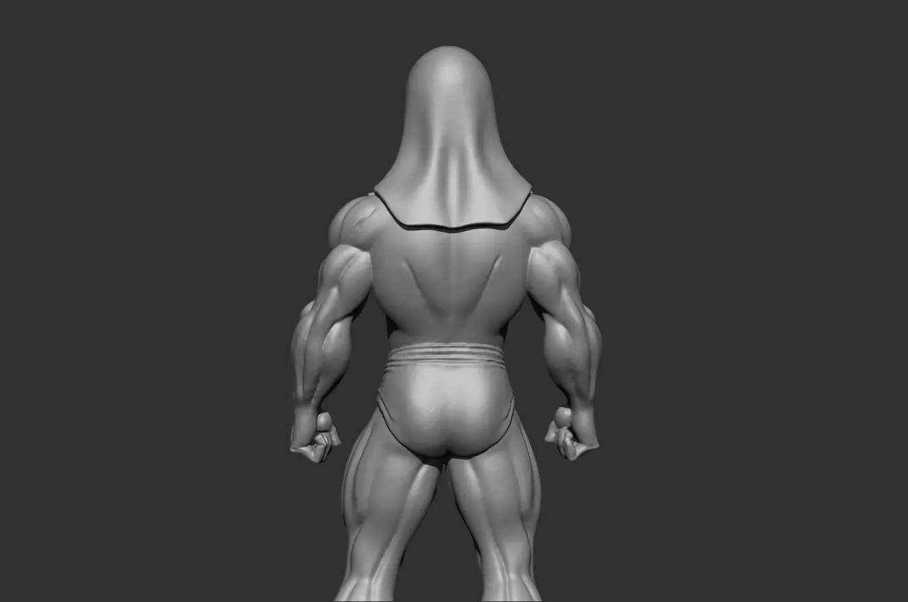 Jacked Halloween Ghost-100mm resin miniature-pre supported 3D print model_4