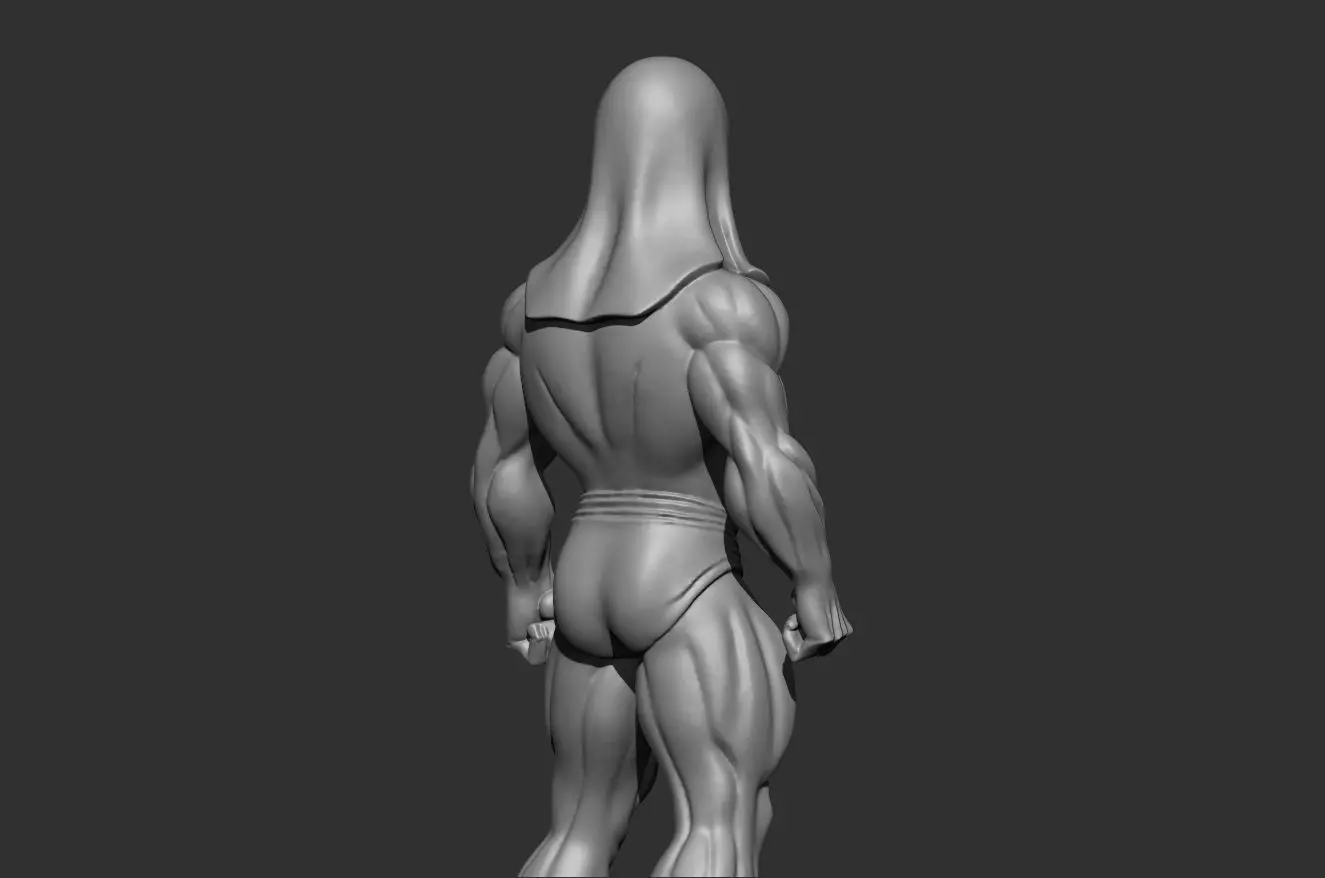 Jacked Halloween Ghost-100mm resin miniature-pre supported 3D print model_5