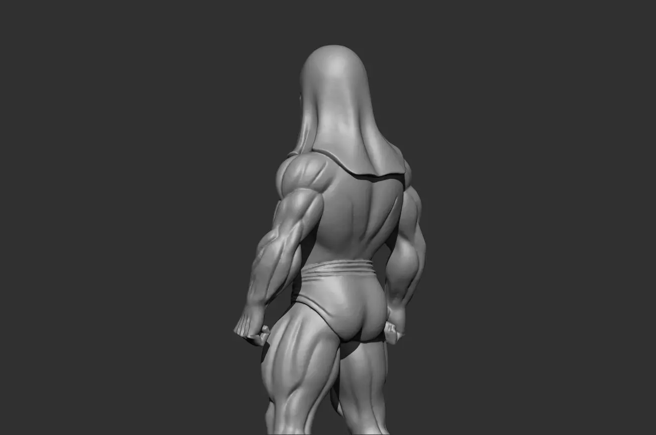 Jacked Halloween Ghost-100mm resin miniature-pre supported 3D print model_3