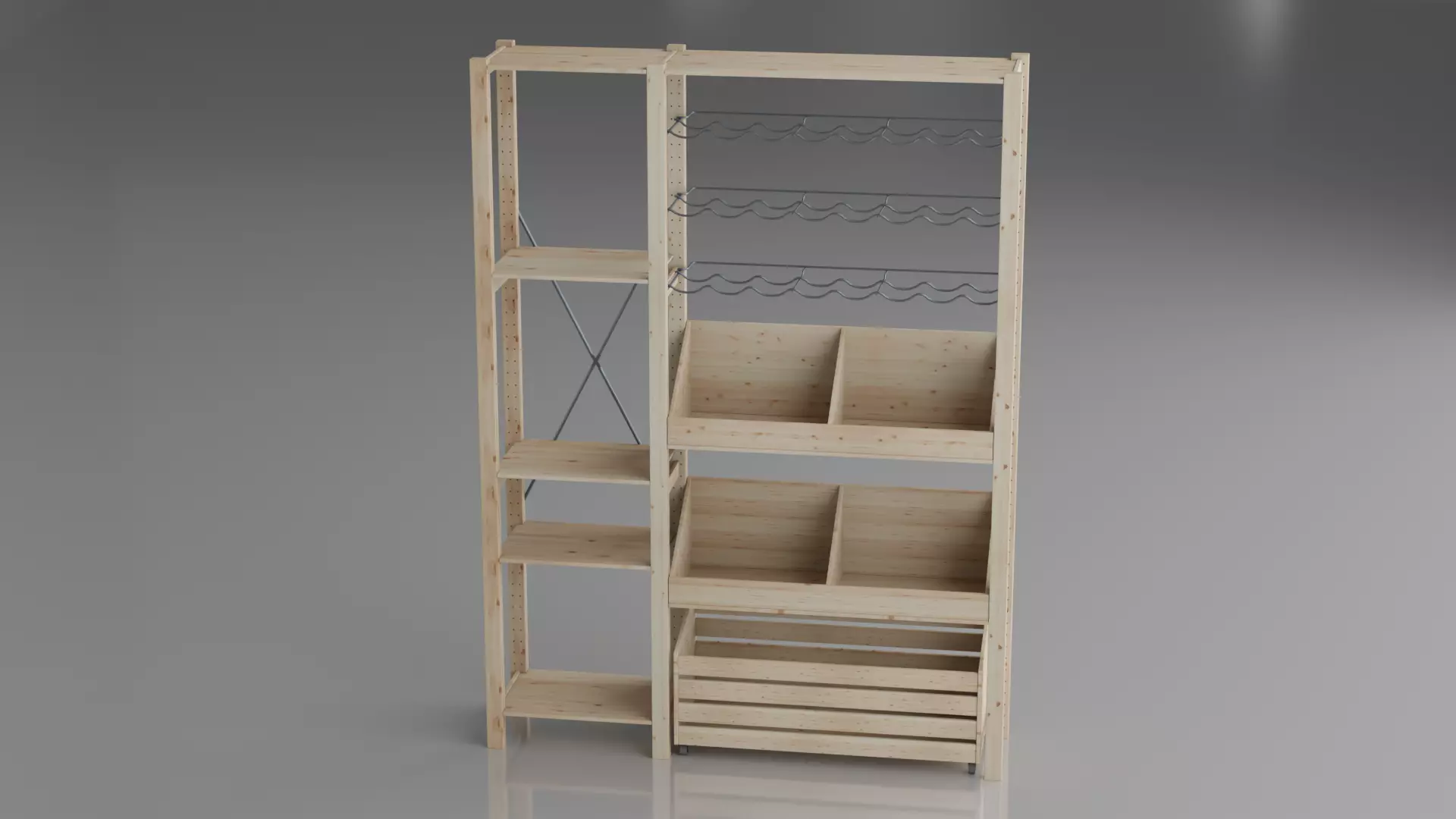 IKEA IVAR Furniture System Collection Low-poly 3D model_25