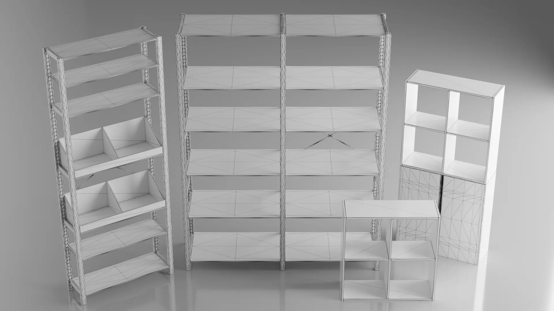 IKEA IVAR Furniture System Collection Low-poly 3D model_7