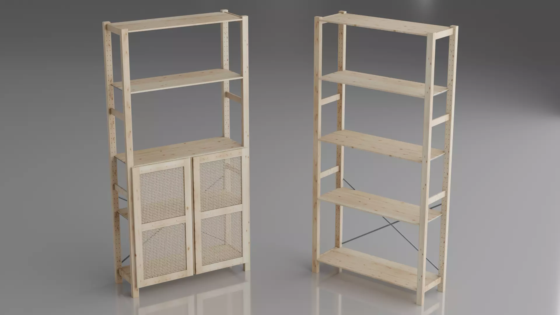 IKEA IVAR Furniture System Collection Low-poly 3D model_21