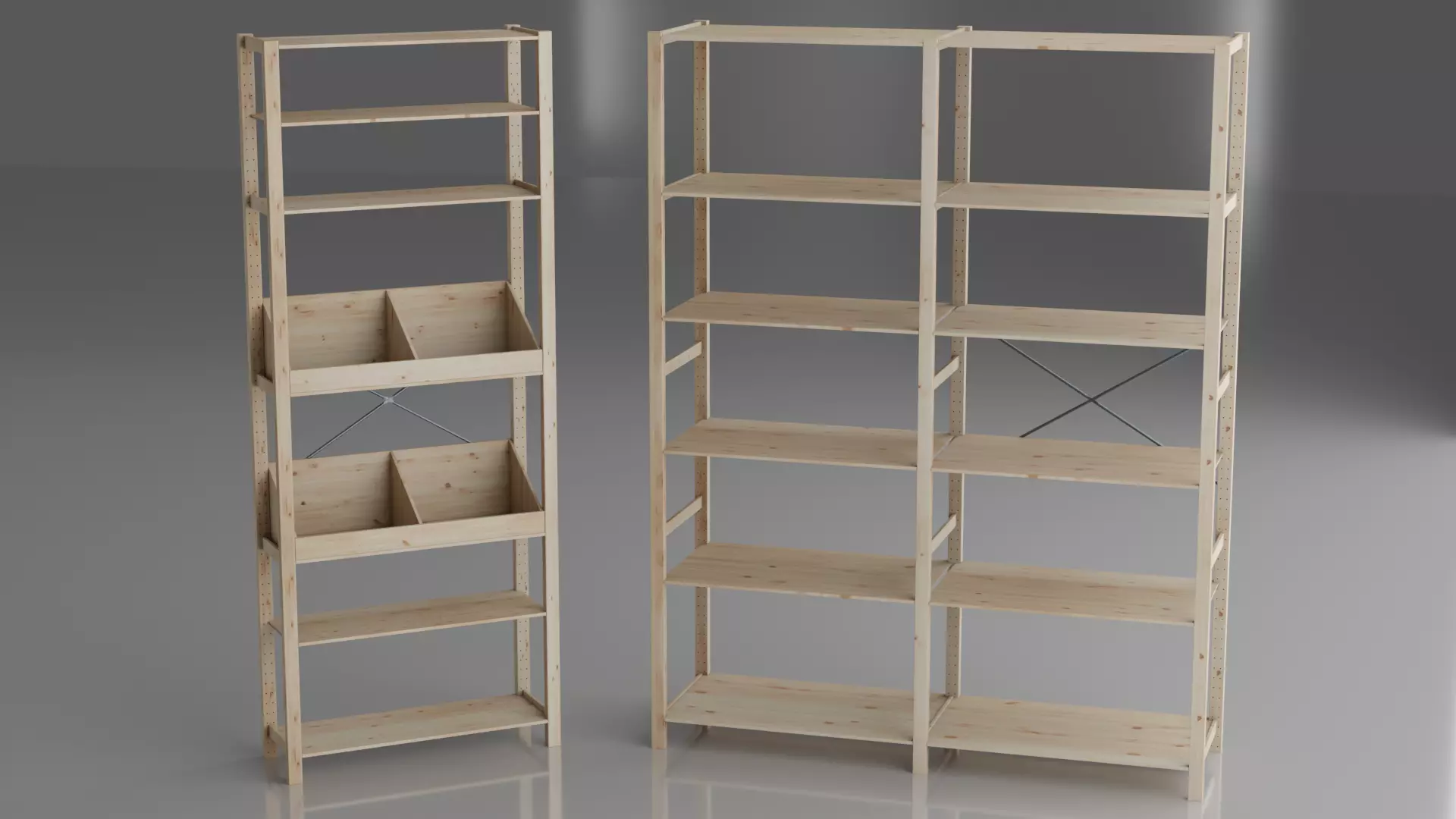 IKEA IVAR Furniture System Collection Low-poly 3D model_26