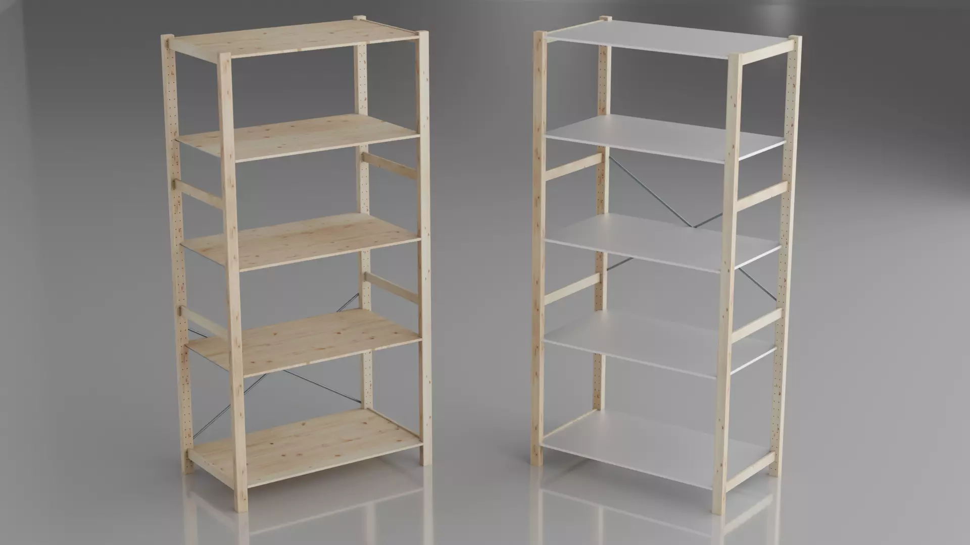 IKEA IVAR Furniture System Collection Low-poly 3D model_18