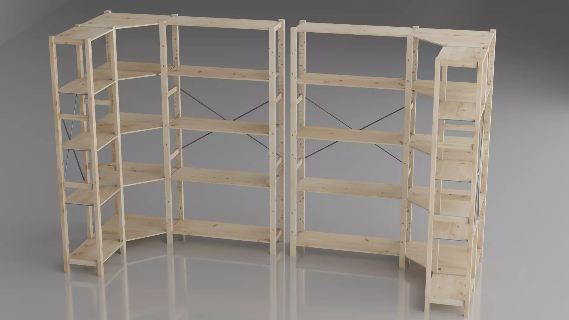 IKEA IVAR Furniture System Collection Low-poly 3D model_23