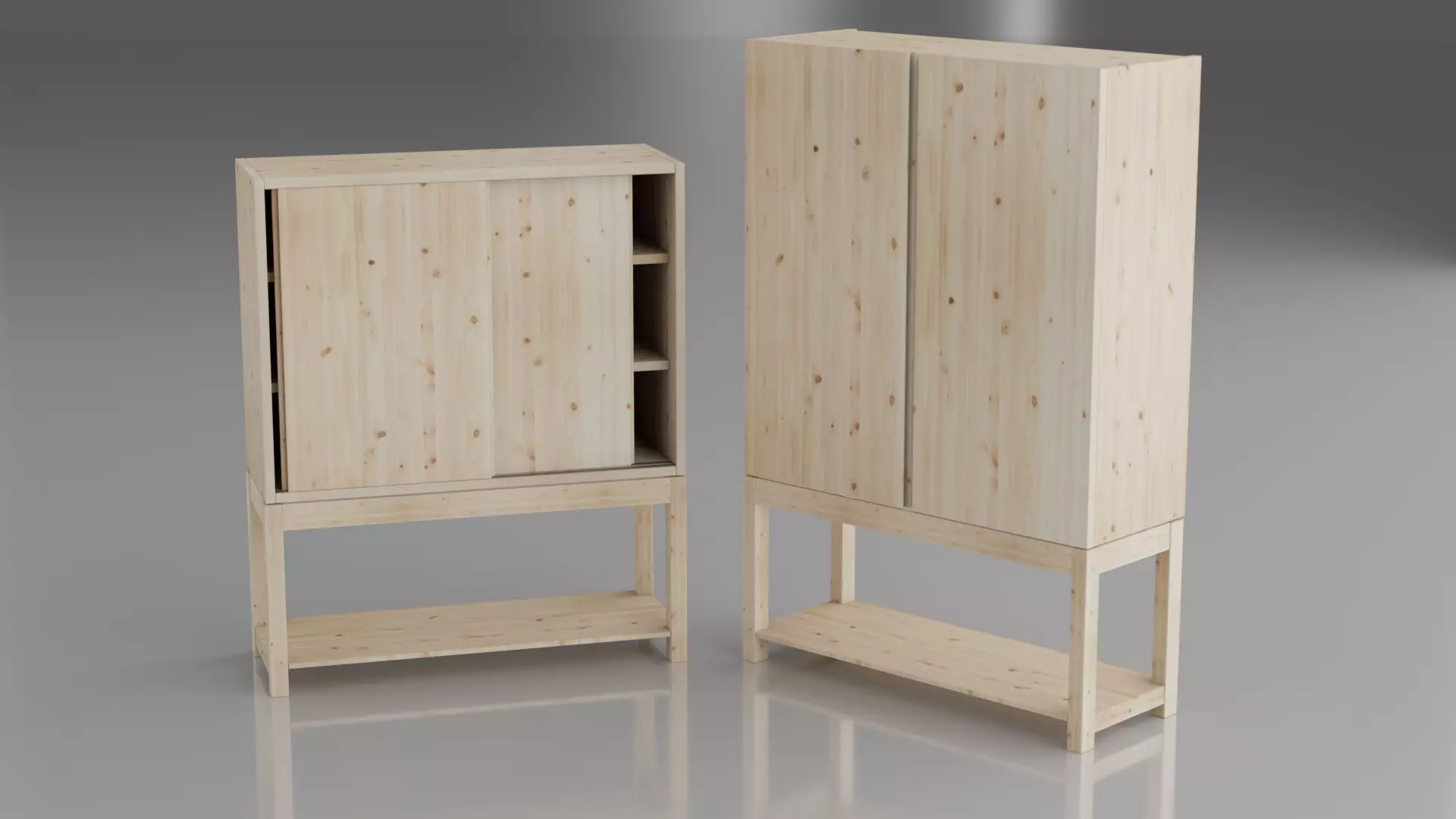 IKEA IVAR Furniture System Collection Low-poly 3D model_17