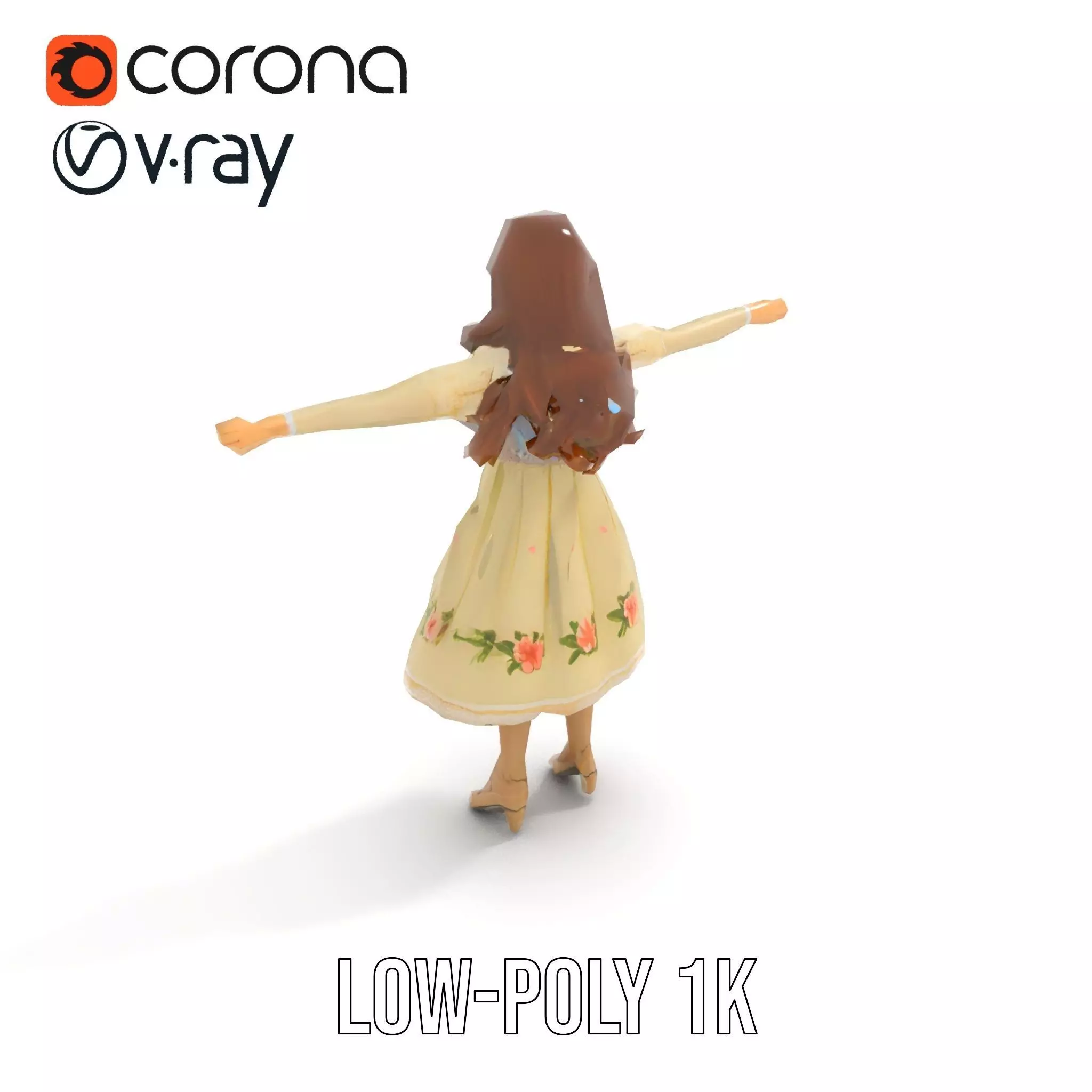 Vintage Porcelain Doll model pack Low-poly 3D model_11