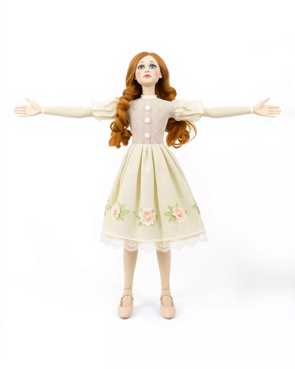 Vintage Porcelain Doll model pack Low-poly 3D model_2