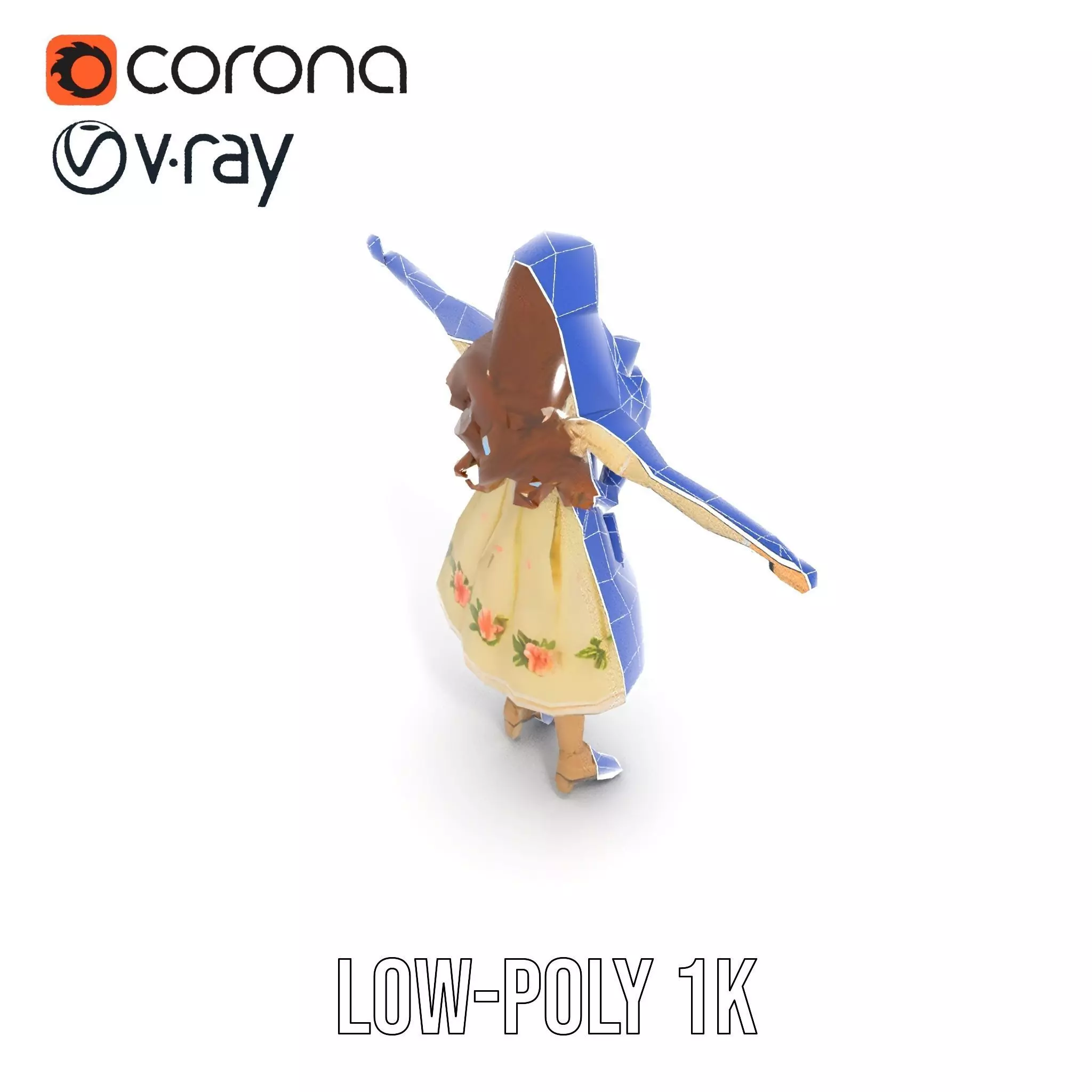 Vintage Porcelain Doll model pack Low-poly 3D model_22