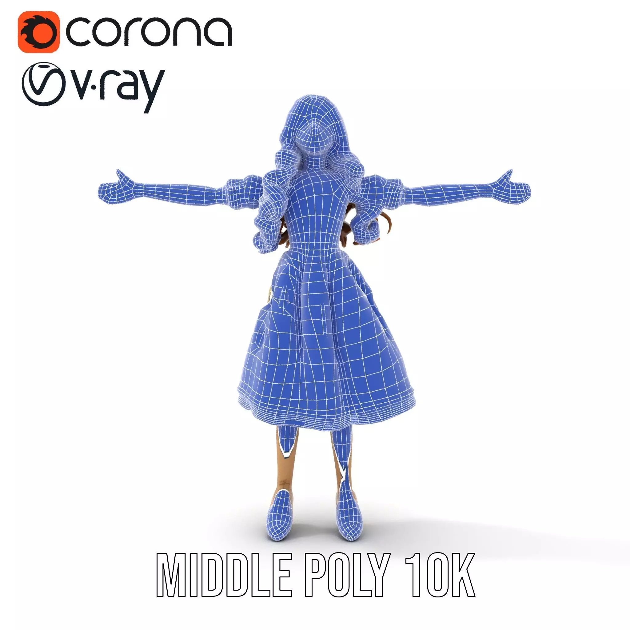 Vintage Porcelain Doll model pack Low-poly 3D model_27