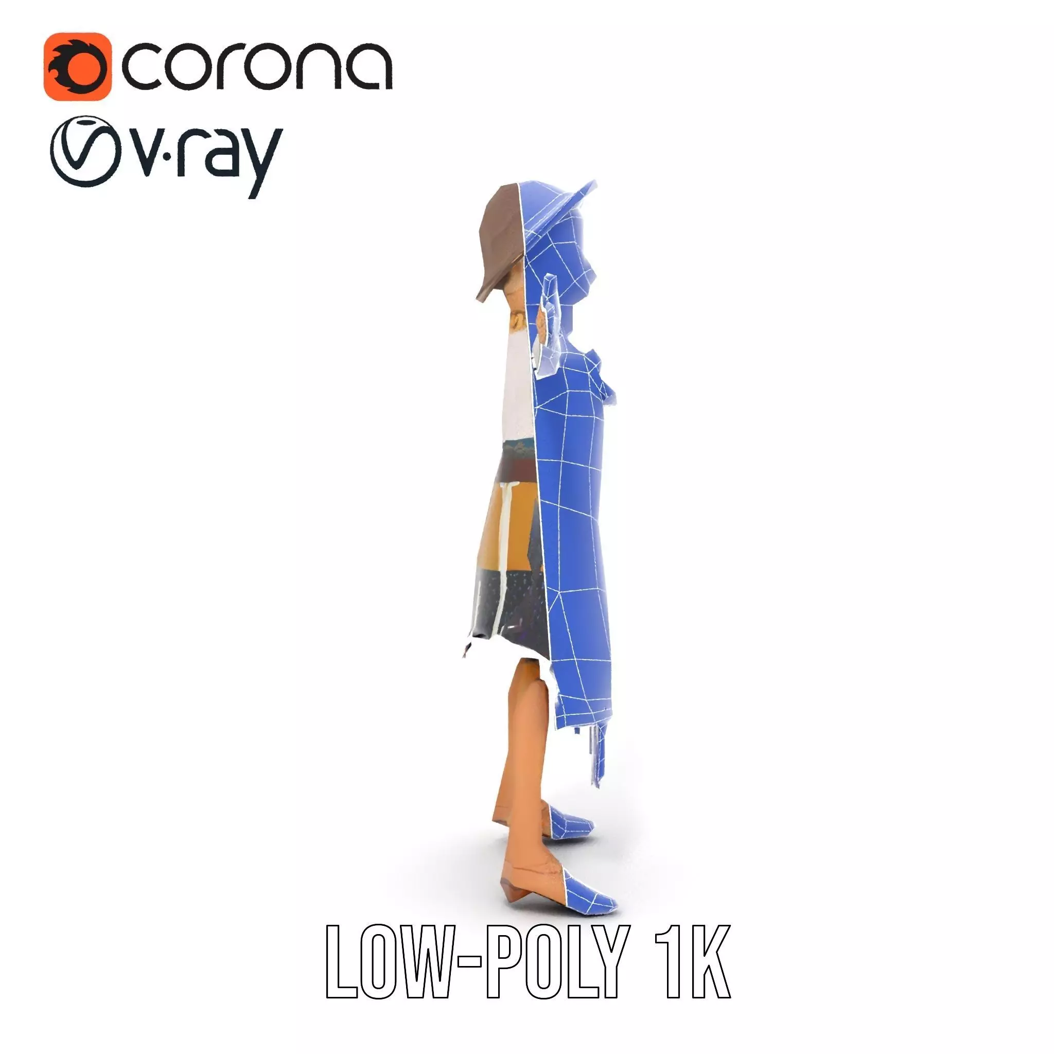 Patchwork Fashion Doll model pack Low-poly 3D model_22