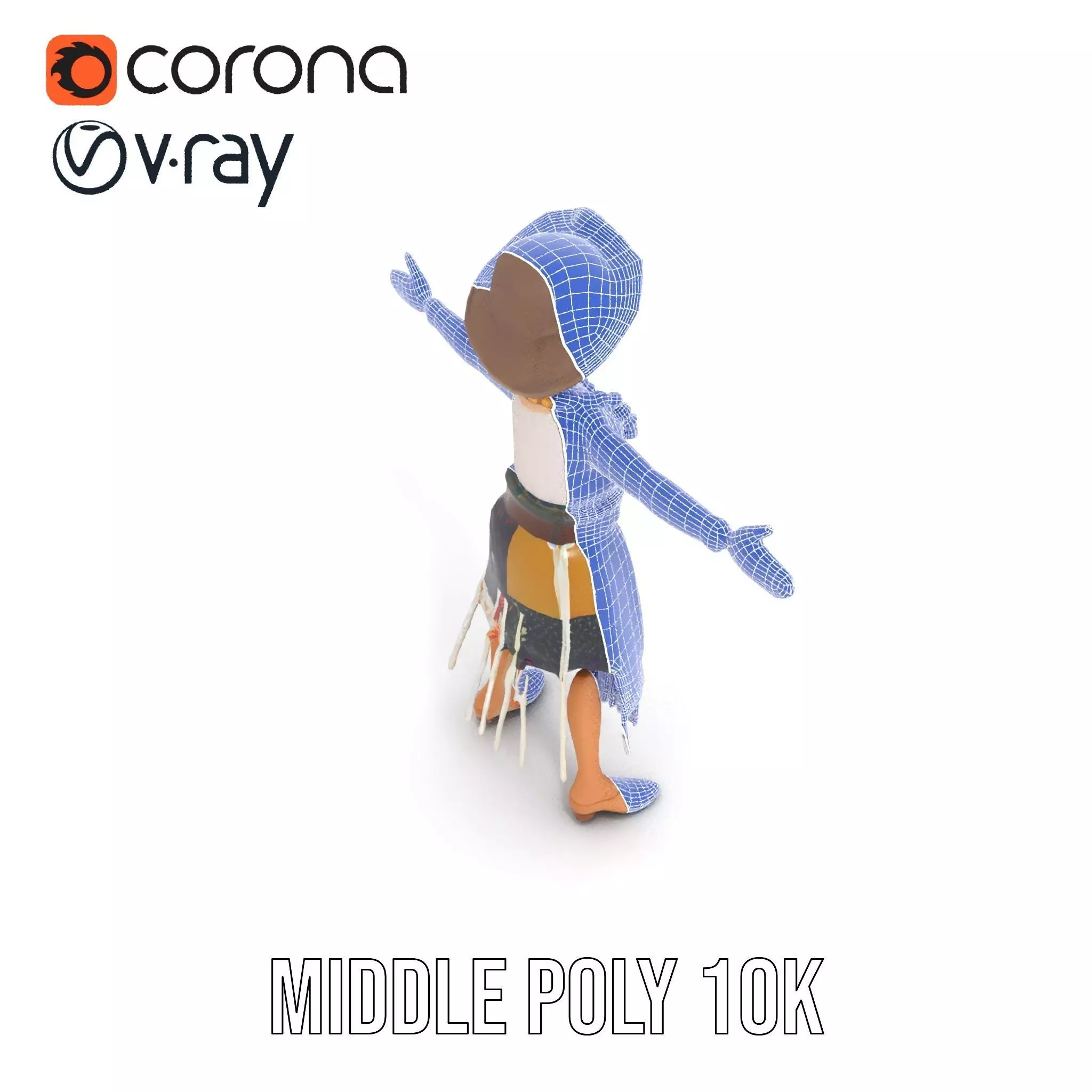 Patchwork Fashion Doll model pack Low-poly 3D model_18