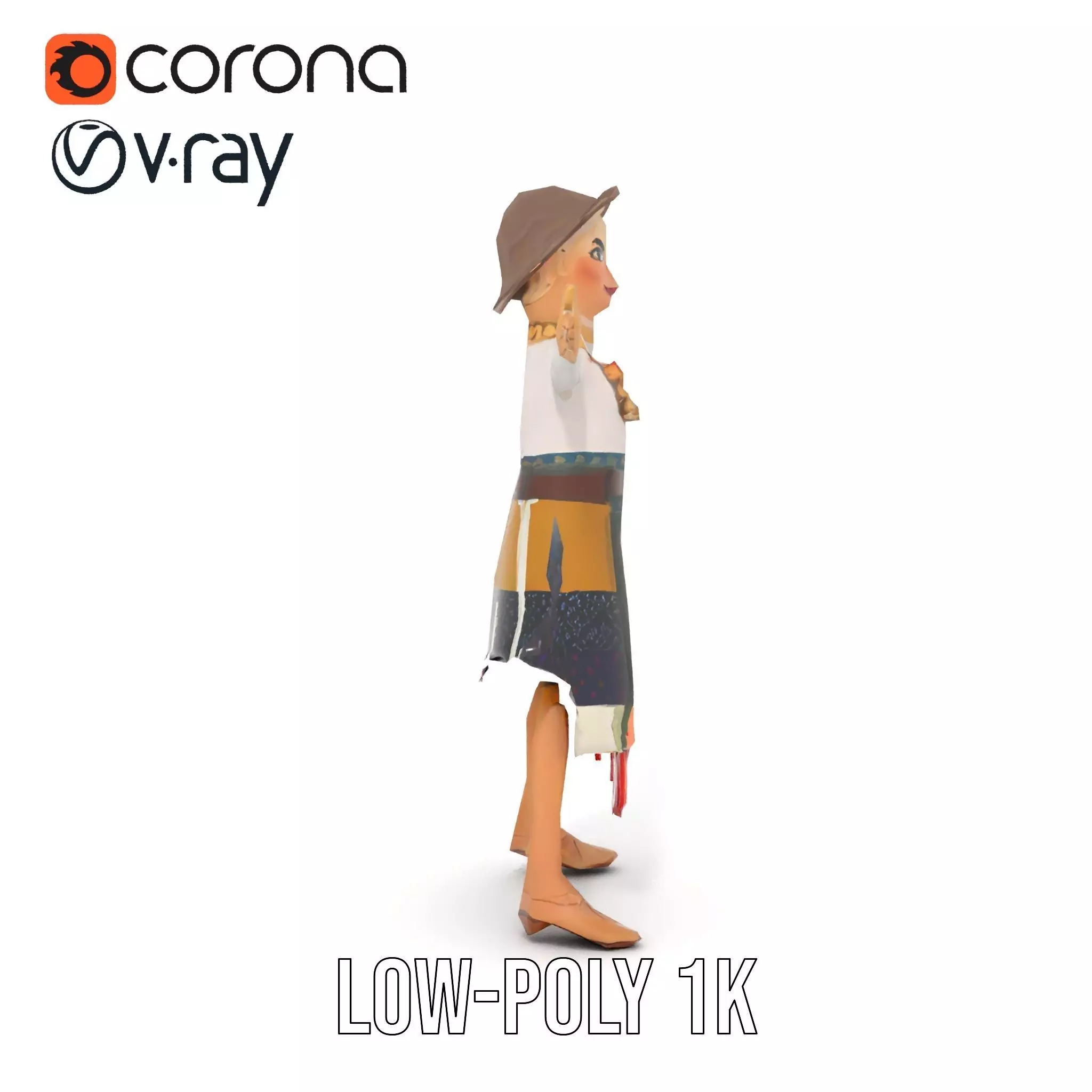 Patchwork Fashion Doll model pack Low-poly 3D model_25