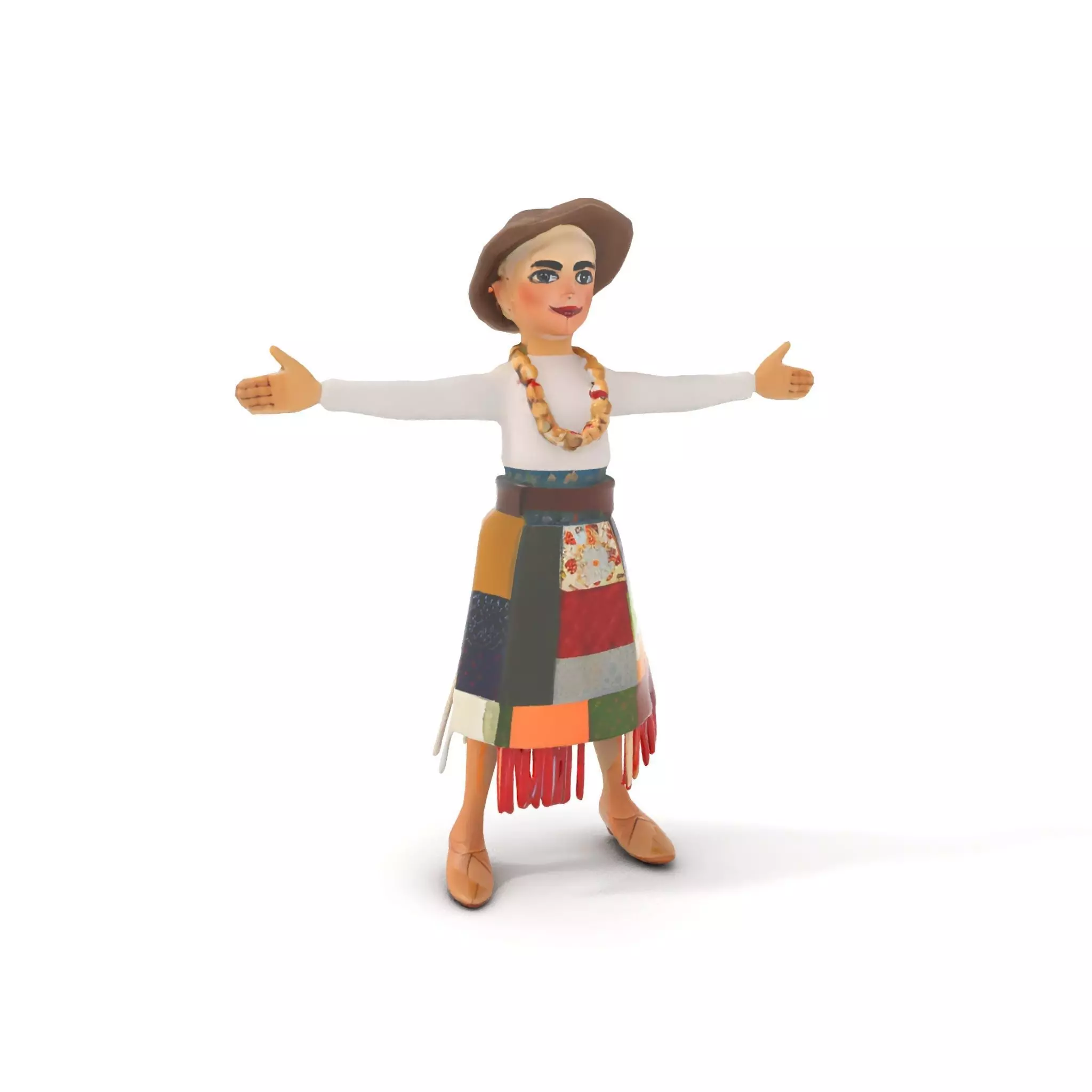 Patchwork Fashion Doll model pack Low-poly 3D model_10