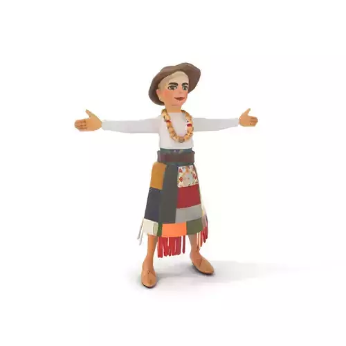 Patchwork Fashion Doll model pack Low-poly 3D model Patchwork Fashion Doll model pack Low-poly 3D model