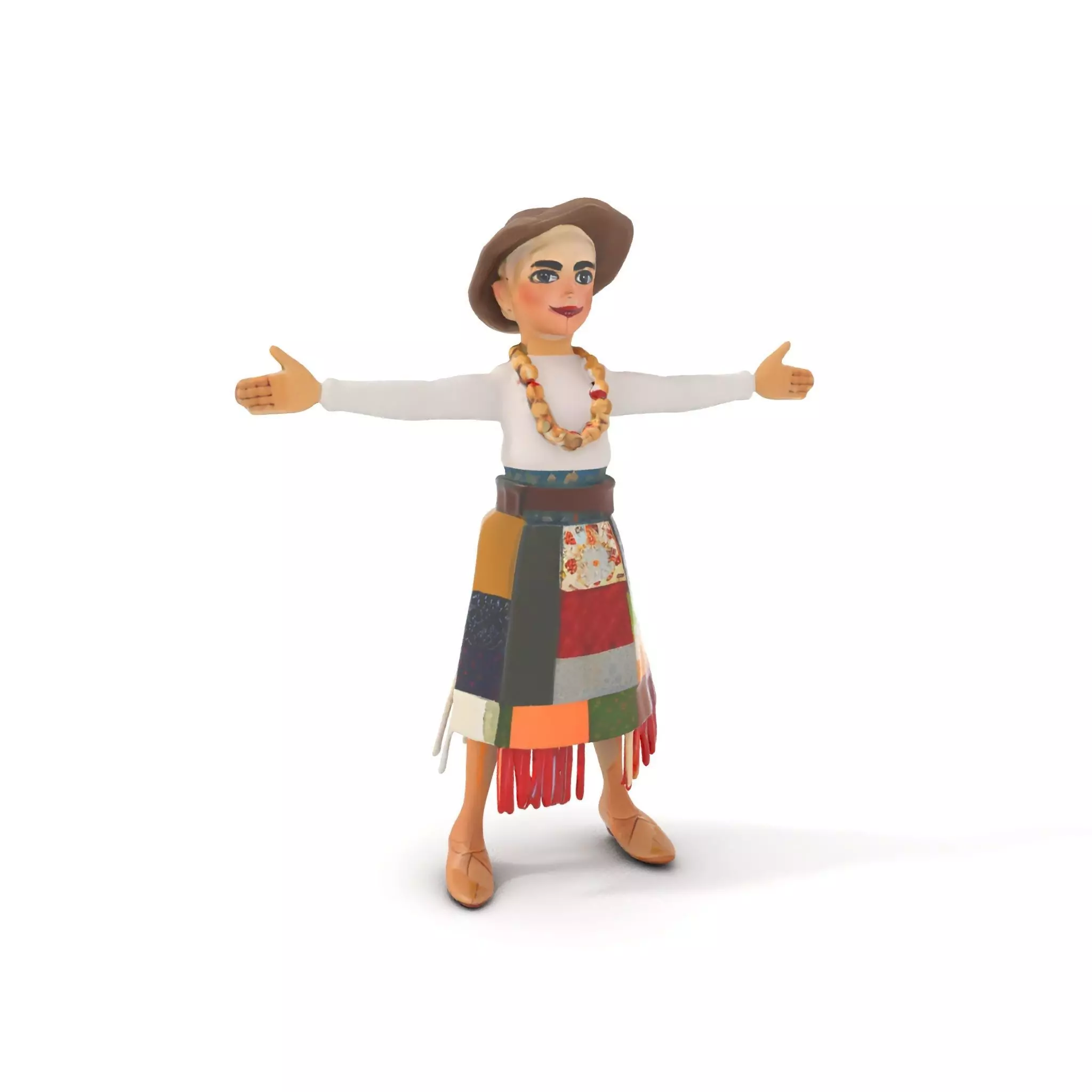 Patchwork Fashion Doll model pack Low-poly 3D model_0