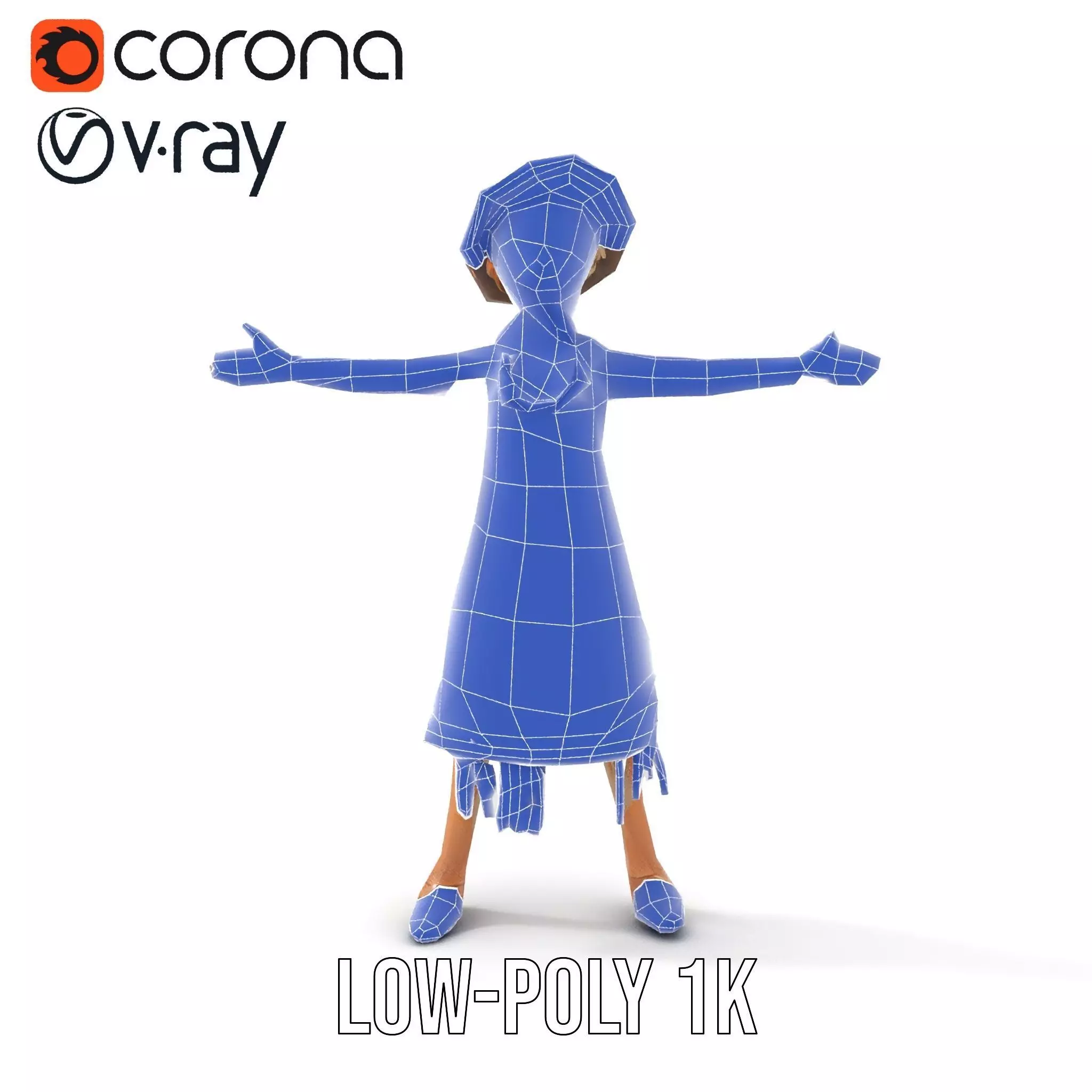 Patchwork Fashion Doll model pack Low-poly 3D model_28