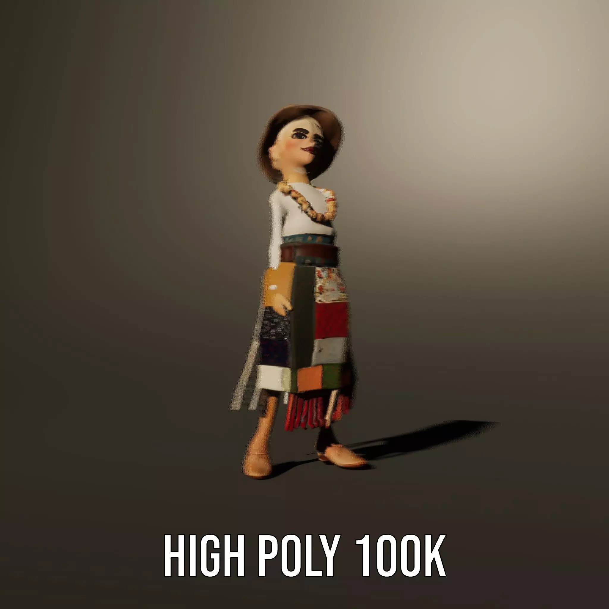 Patchwork Fashion Doll model pack Low-poly 3D model_9