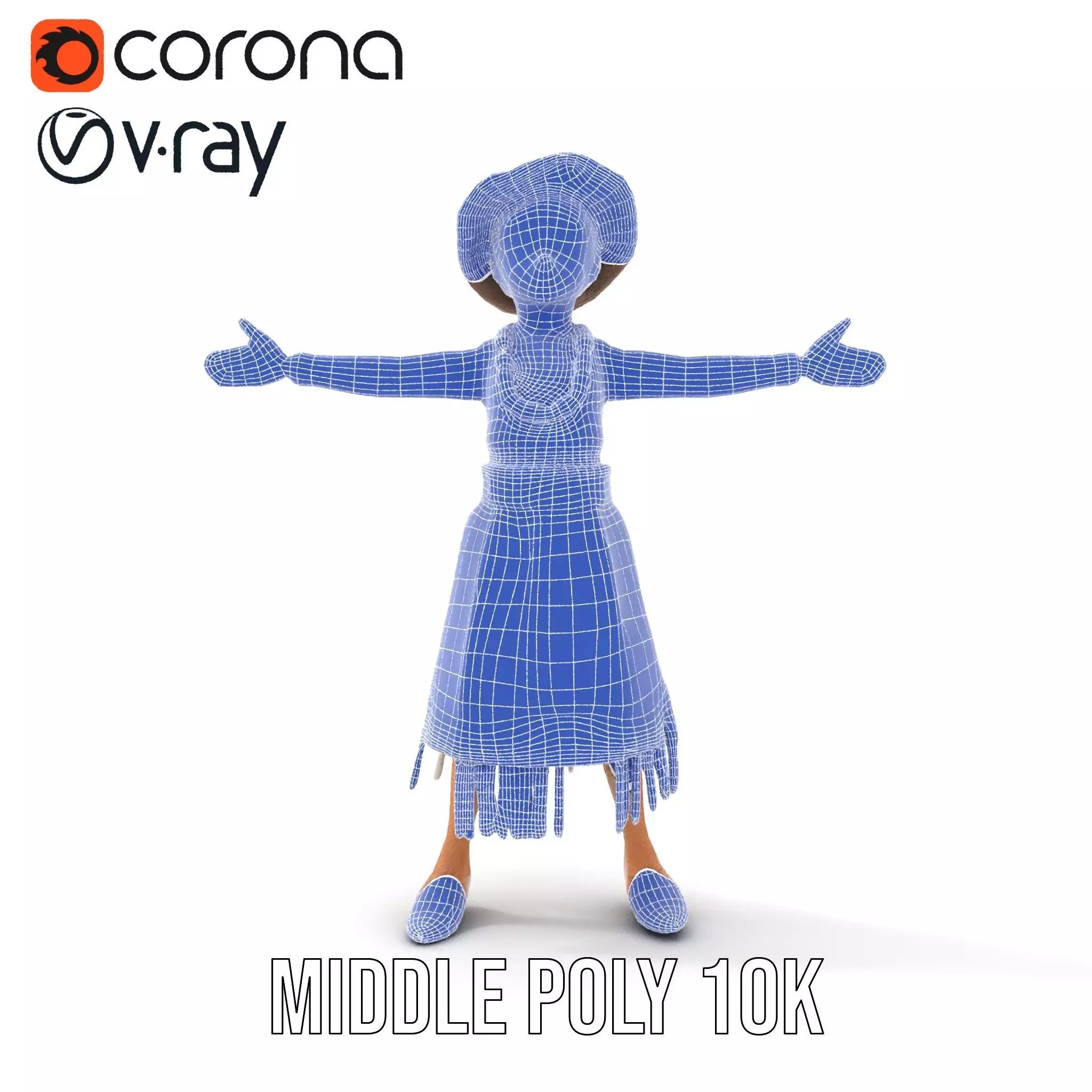 Patchwork Fashion Doll model pack Low-poly 3D model_27