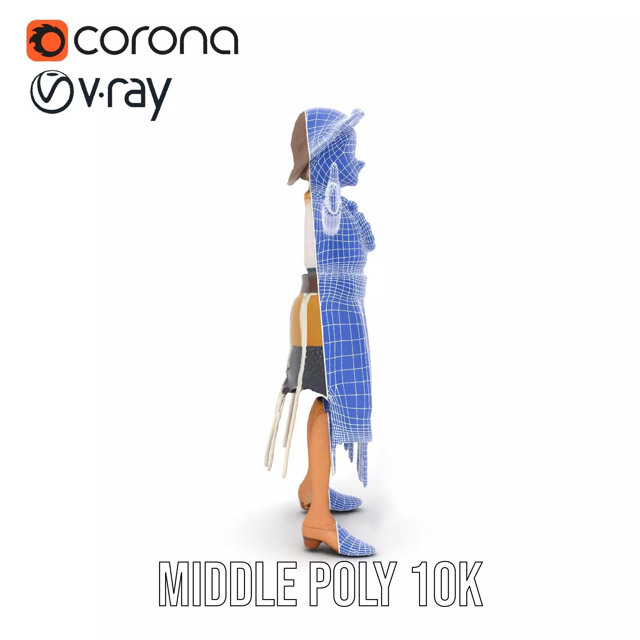 Patchwork Fashion Doll model pack Low-poly 3D model_21