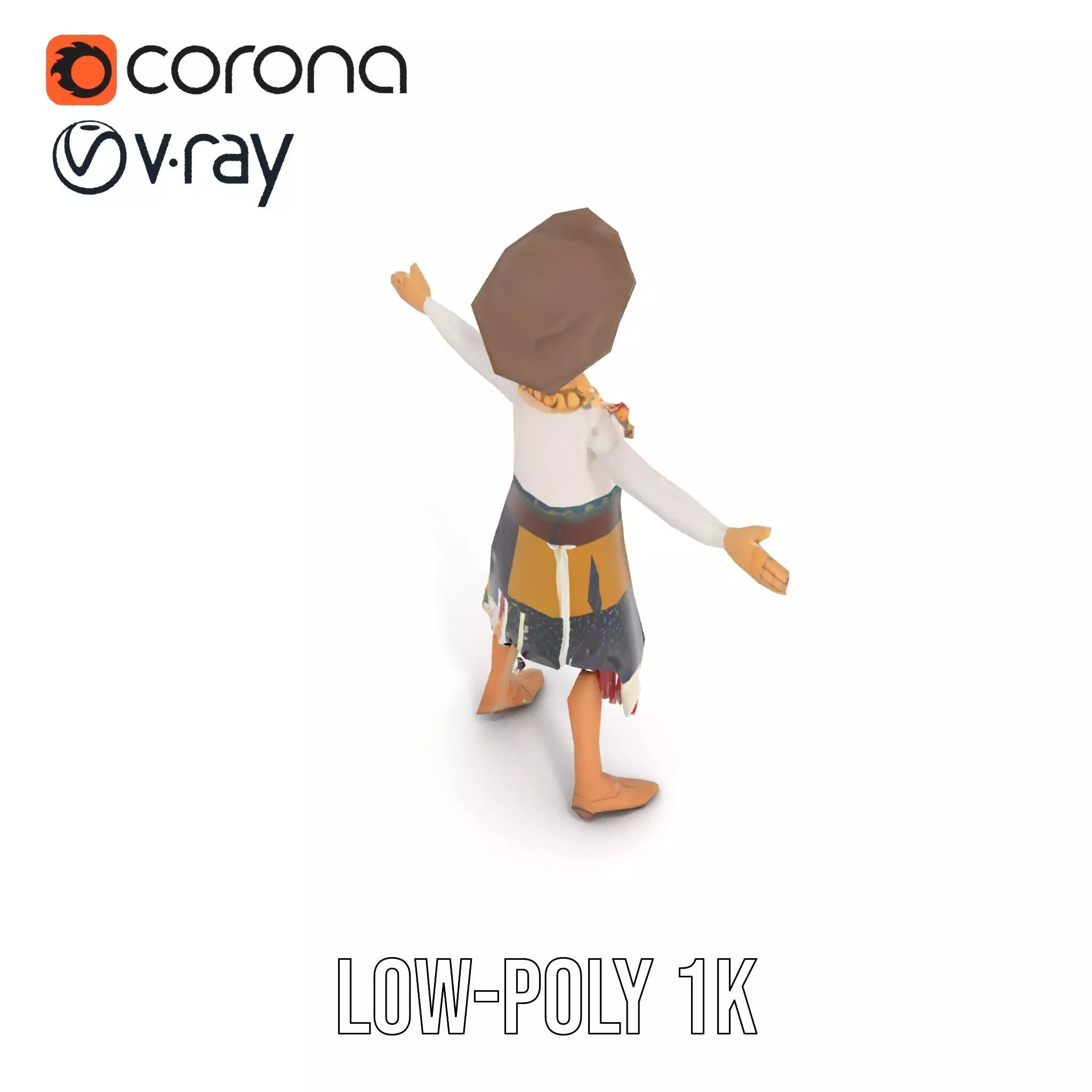 Patchwork Fashion Doll model pack Low-poly 3D model_14