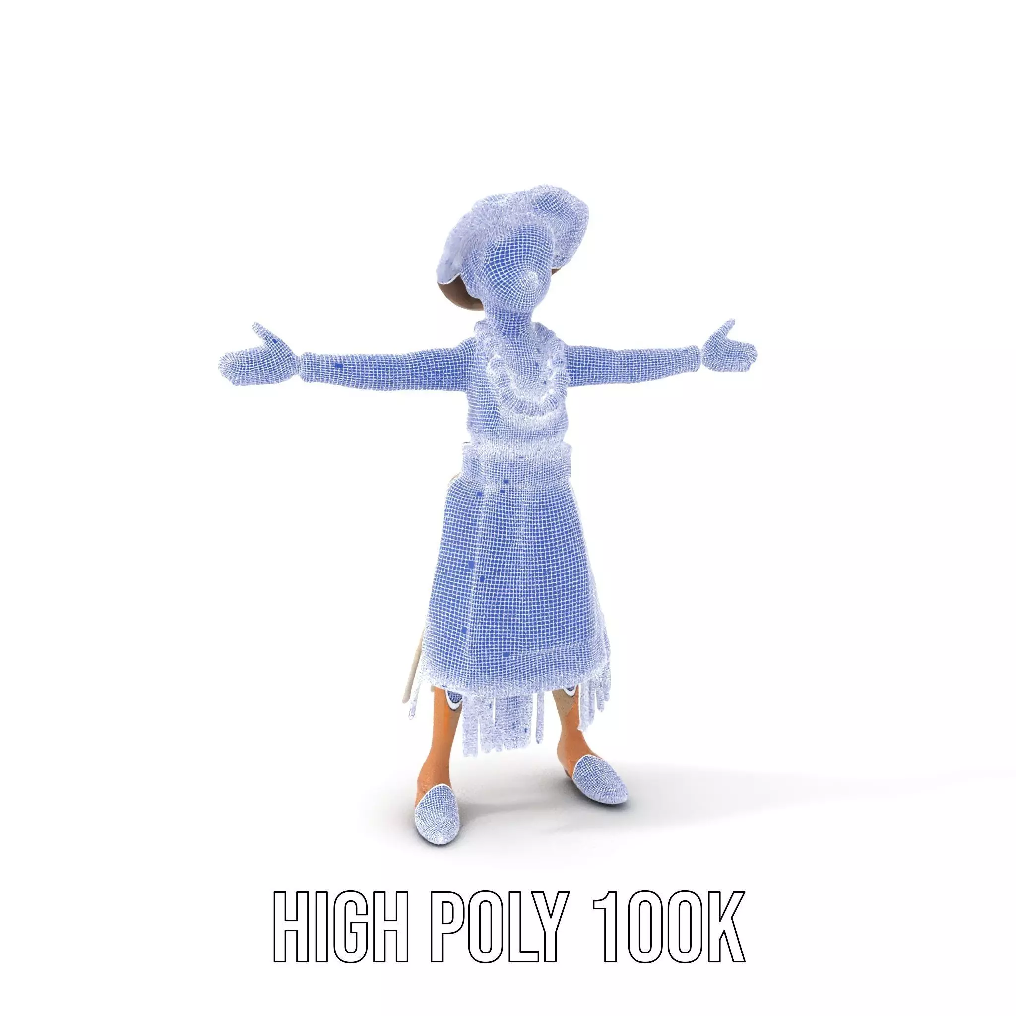 Patchwork Fashion Doll model pack Low-poly 3D model_4