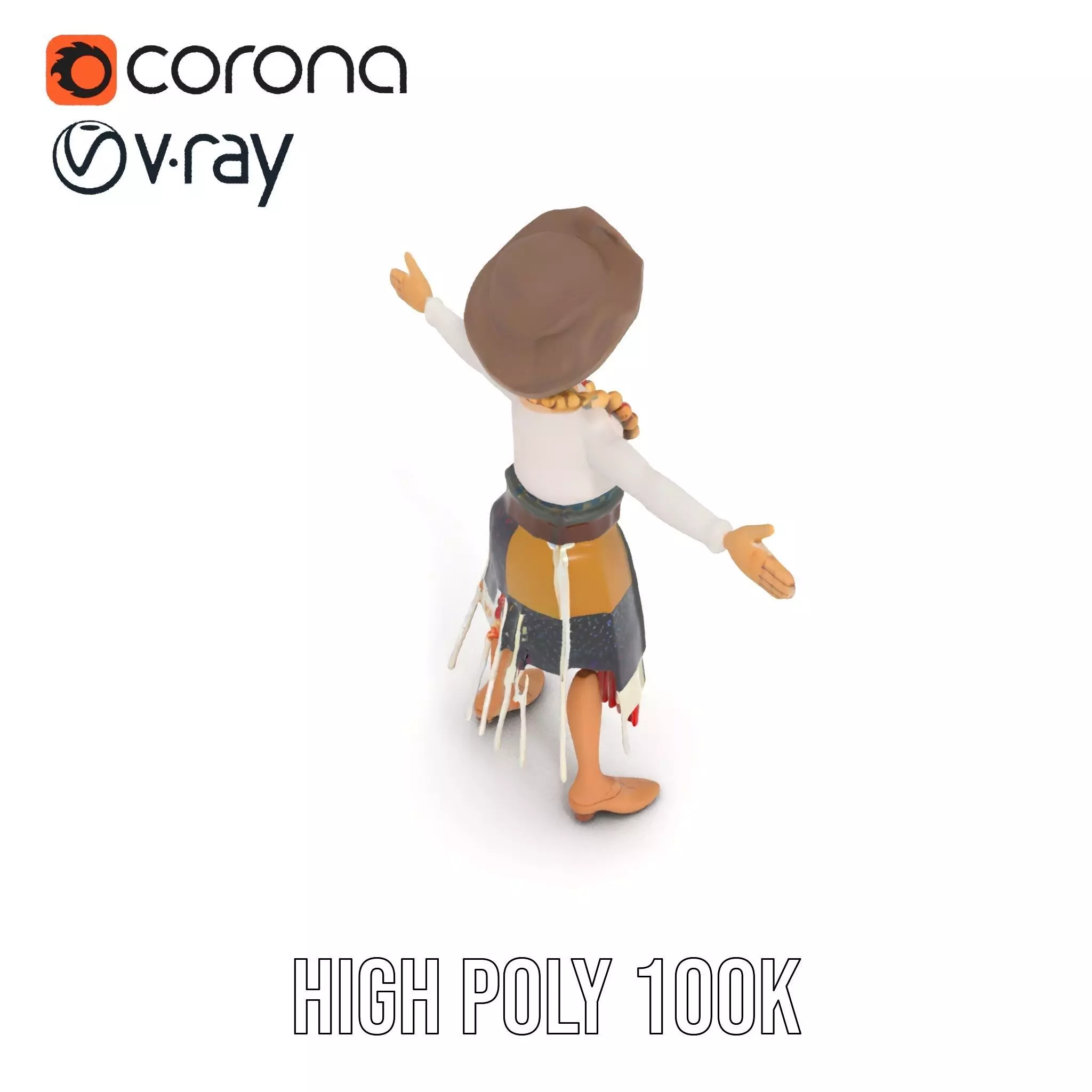 Patchwork Fashion Doll model pack Low-poly 3D model_23