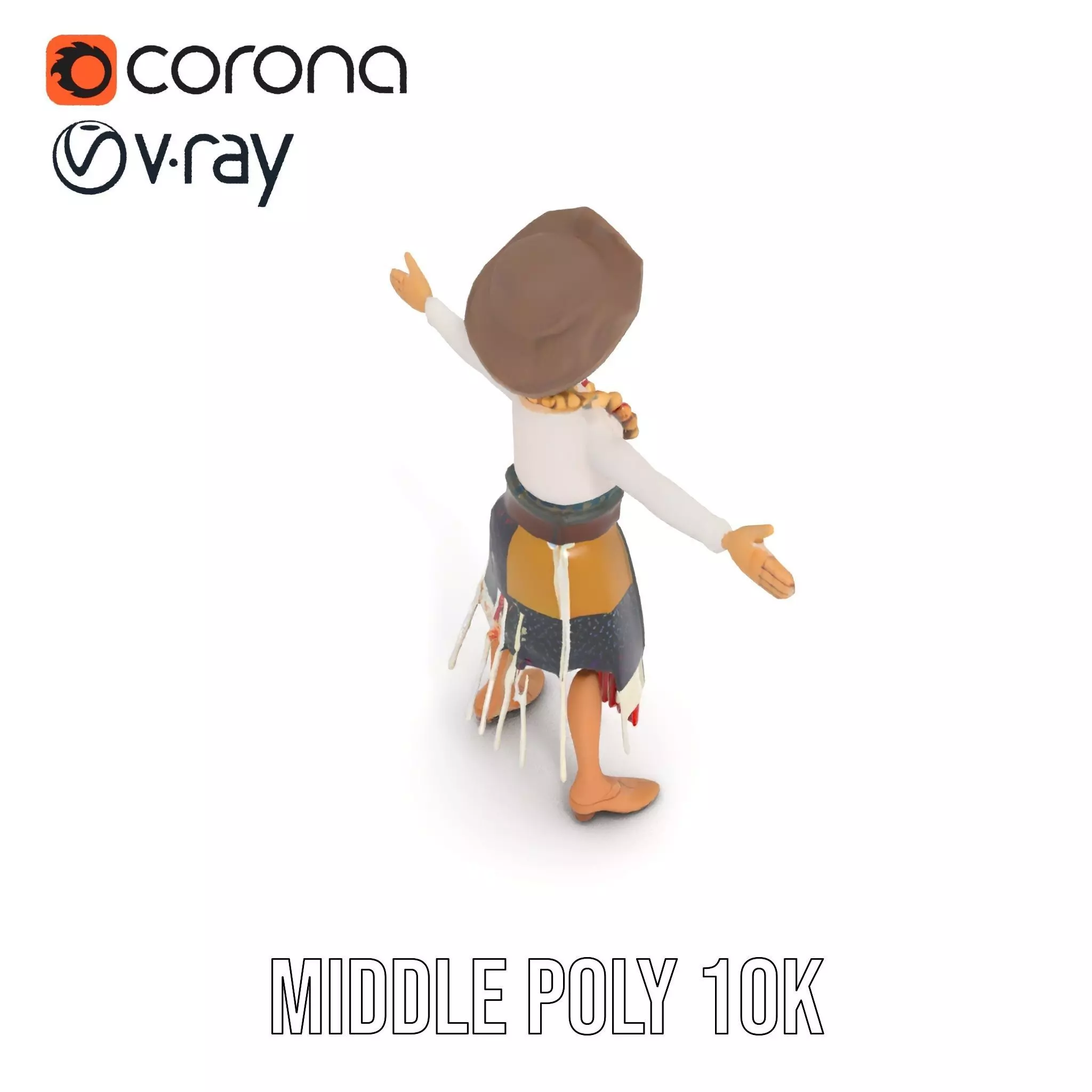 Patchwork Fashion Doll model pack Low-poly 3D model_15