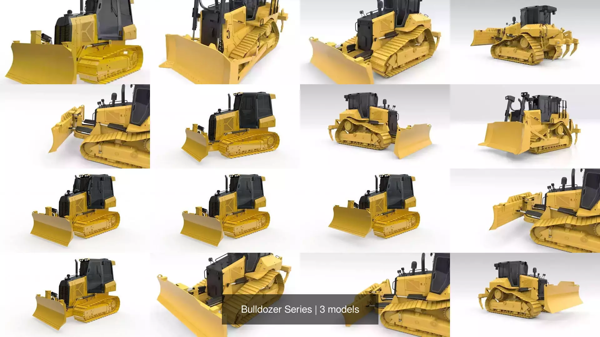 Bulldozer Series 3D Model Collection_0