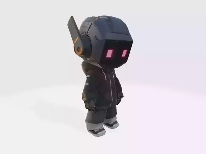 Kid With Robot Model 04