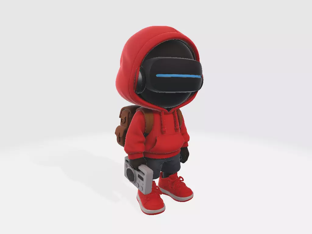 Kid With Robot Model 06 3D print model_0