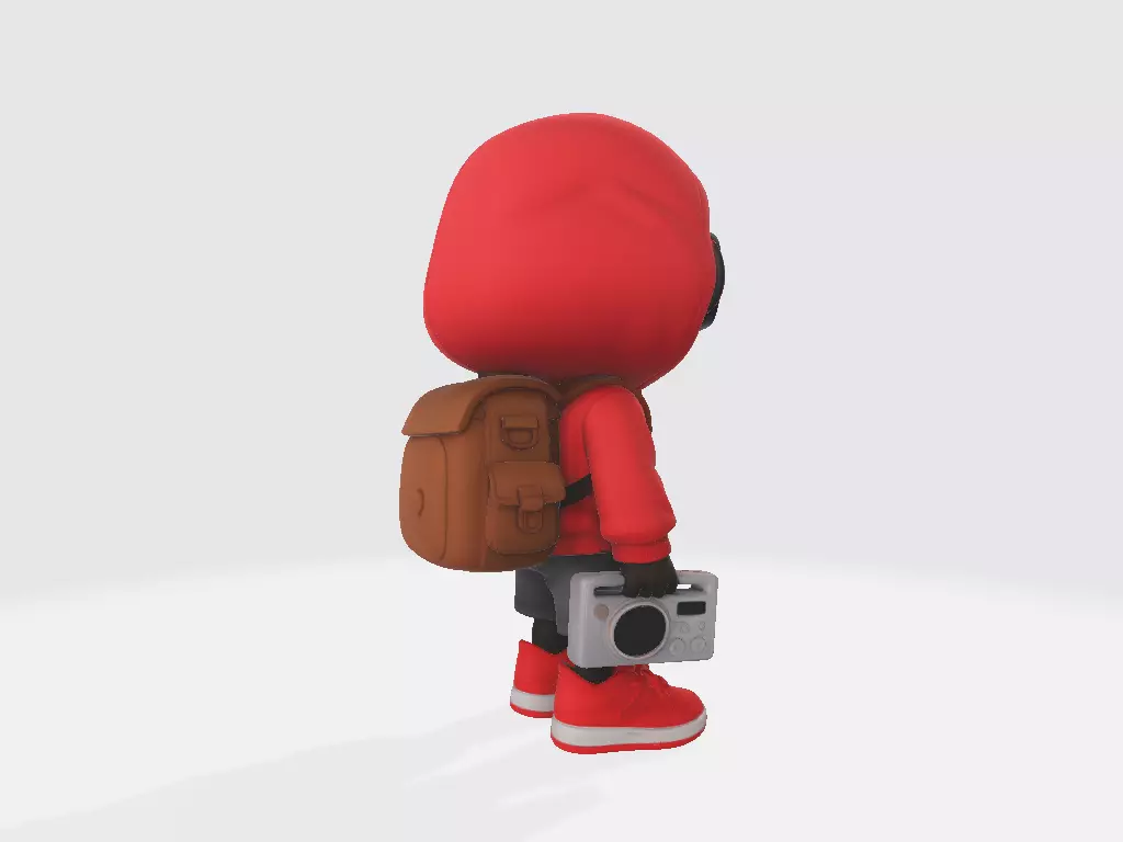 Kid With Robot Model 06 3D print model_3