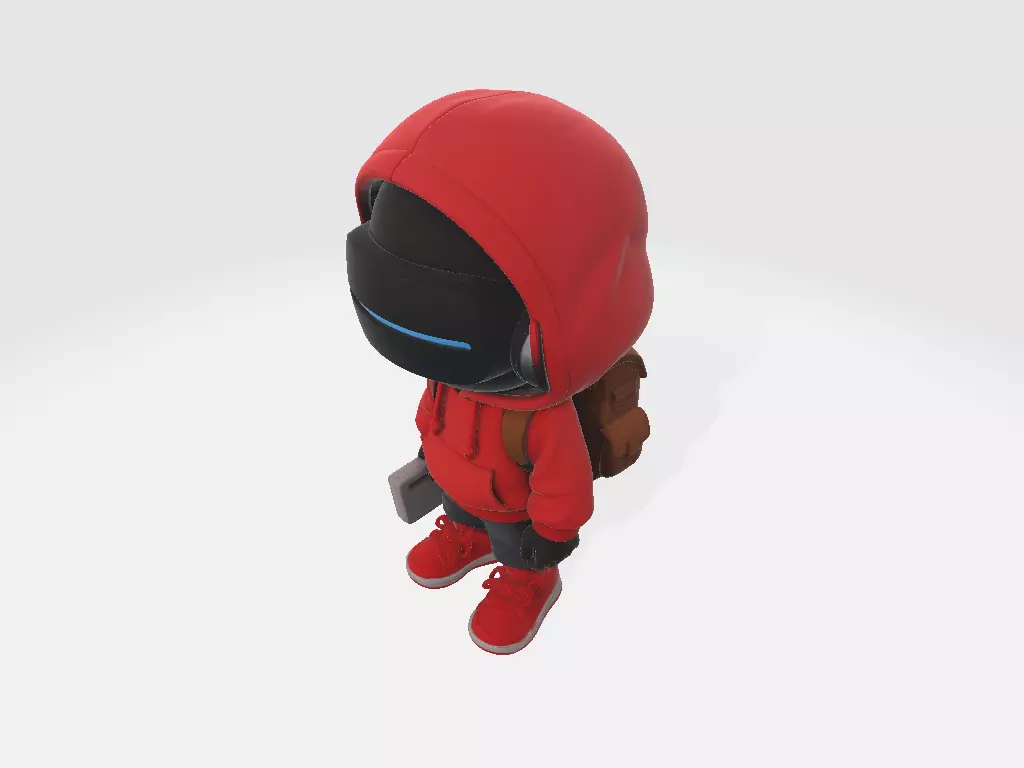 Kid With Robot Model 06 3D print model_5