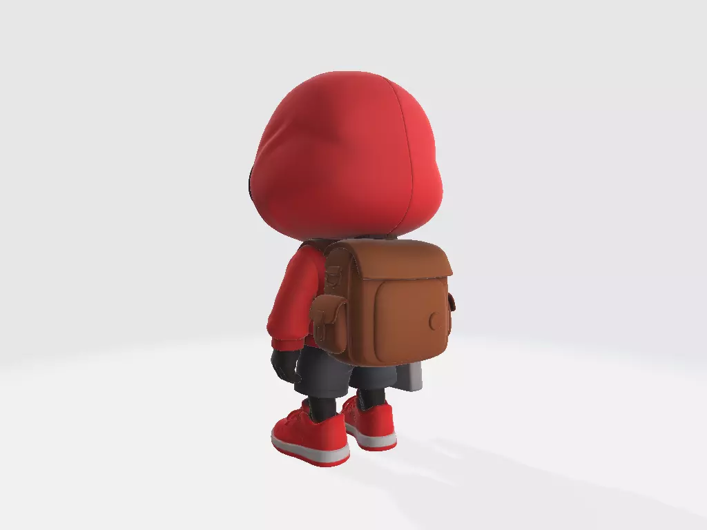 Kid With Robot Model 06 3D print model_2