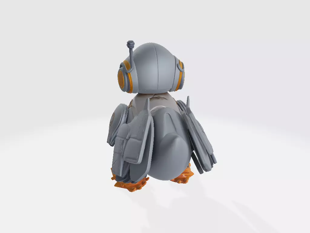 Robot Duck Version 01 3D print model_3