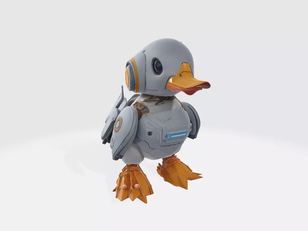 Robot Duck Version 01 3D print model_0