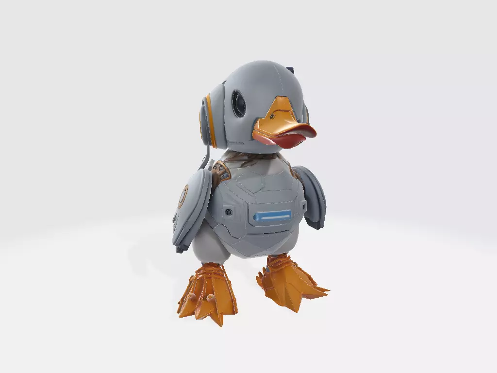 Robot Duck Version 01 3D print model_5