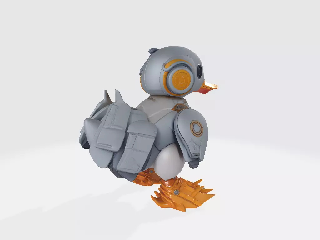Robot Duck Version 01 3D print model_4