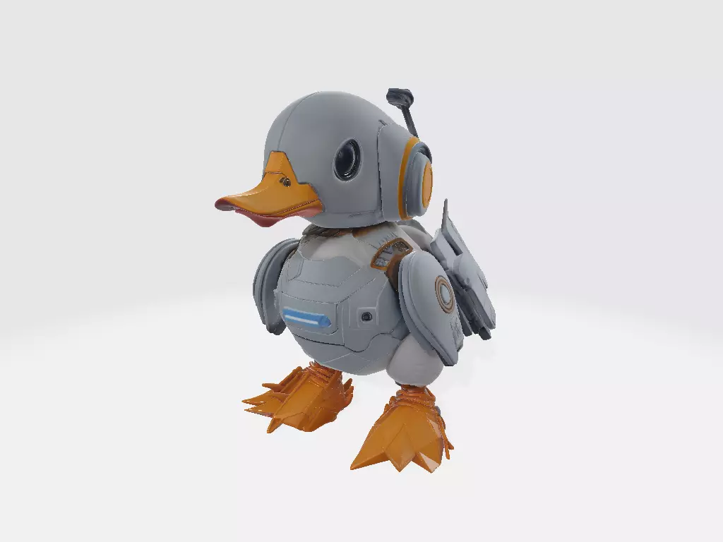 Robot Duck Version 01 3D print model_1